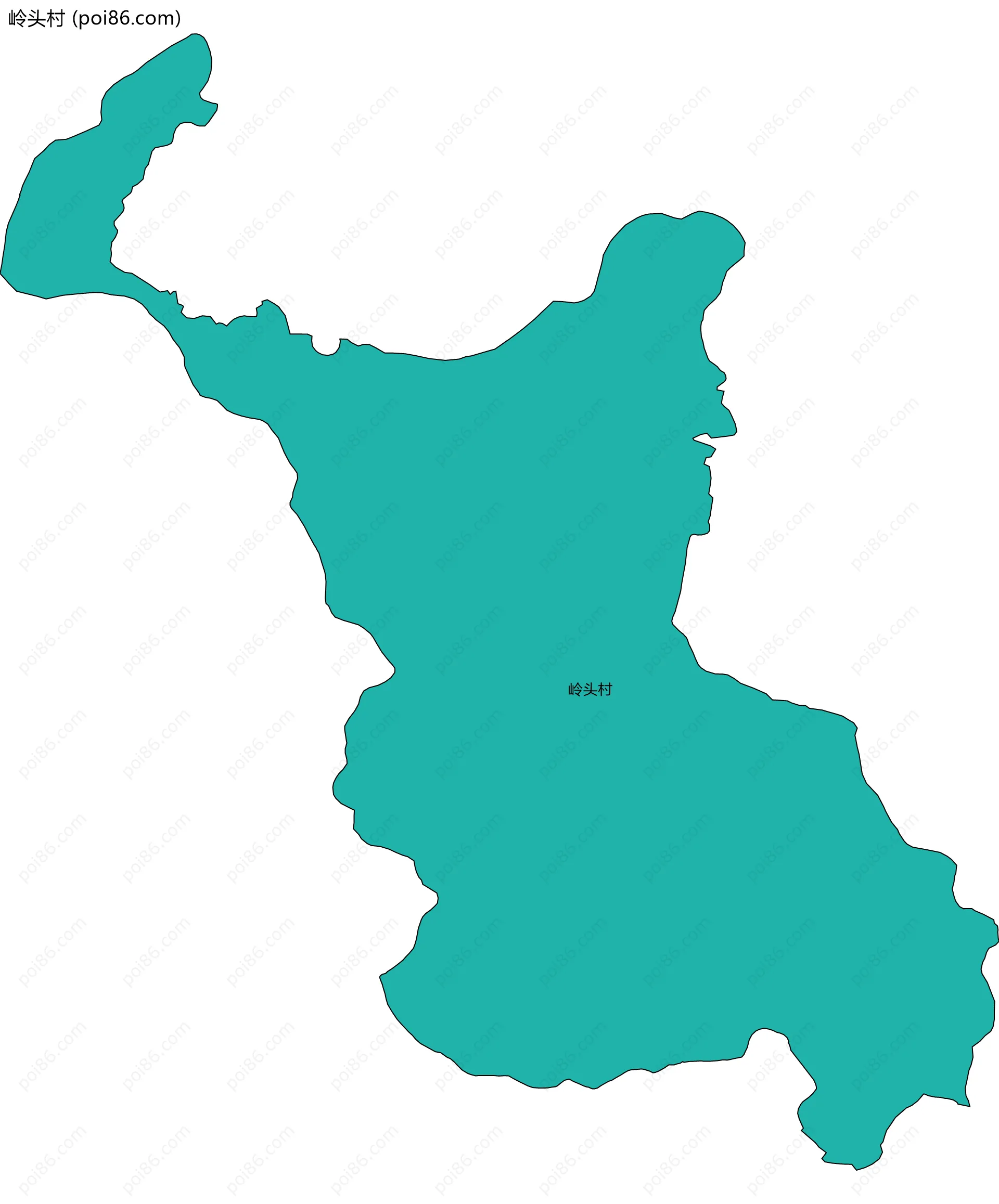 岭头村边界地图