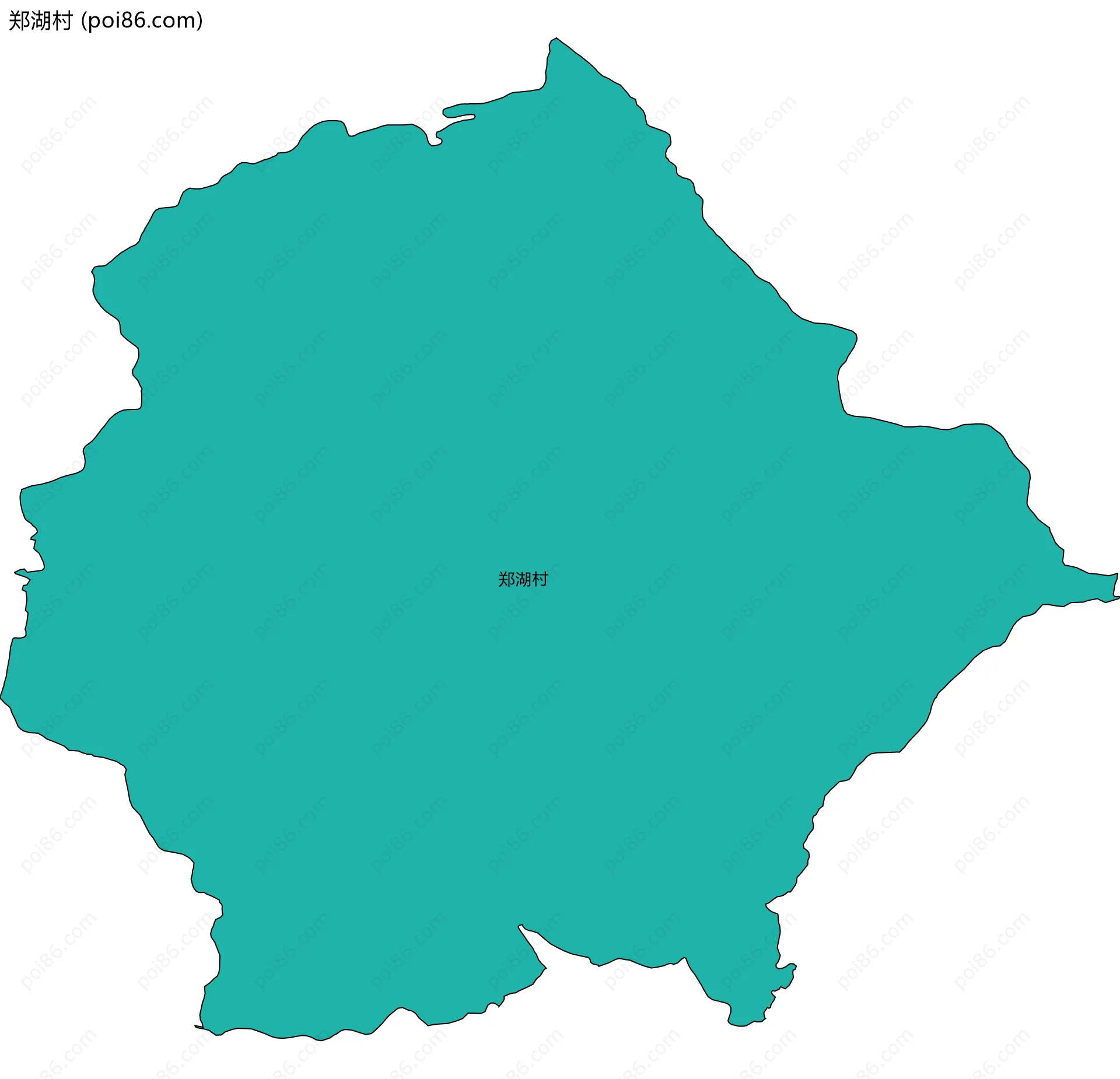 郑湖村边界地图