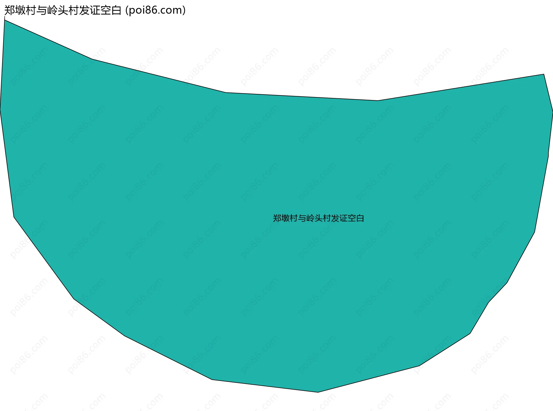 郑墩村与岭头村发证空白边界地图