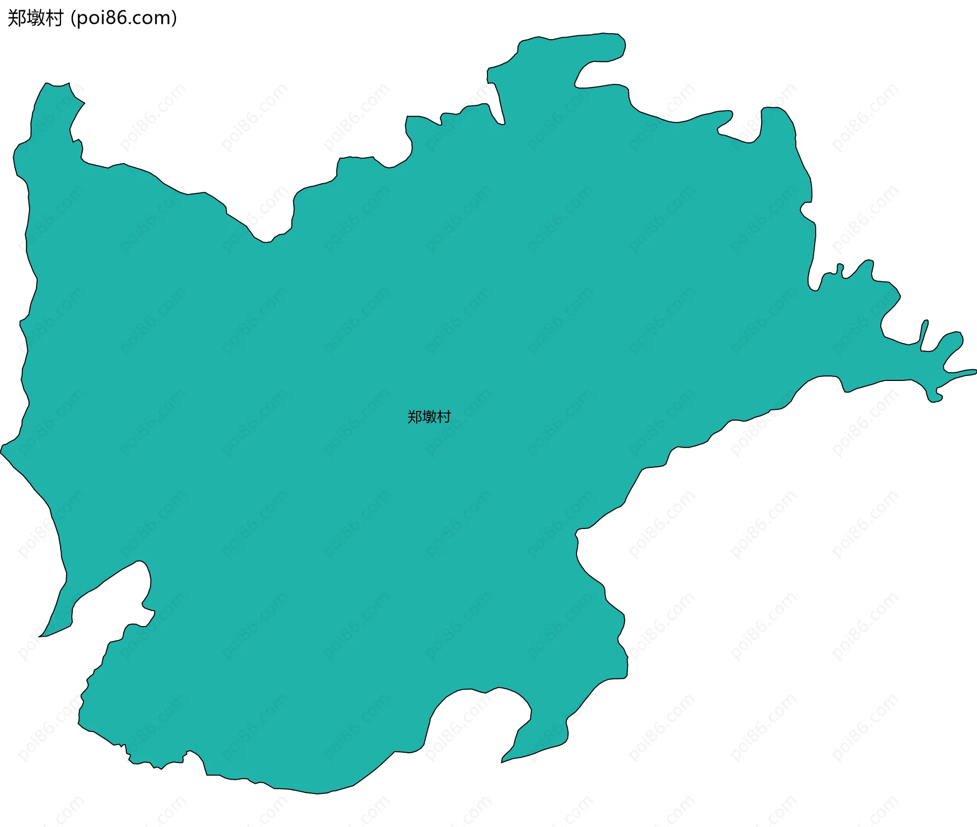 郑墩村边界地图