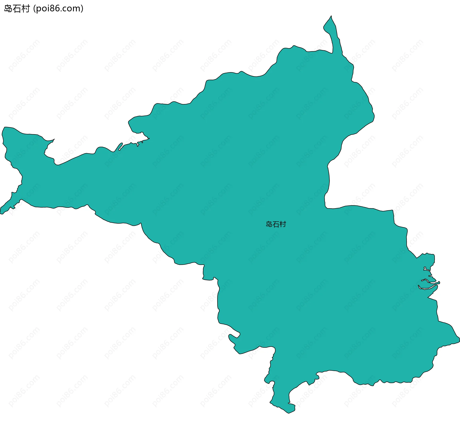 岛石村边界地图