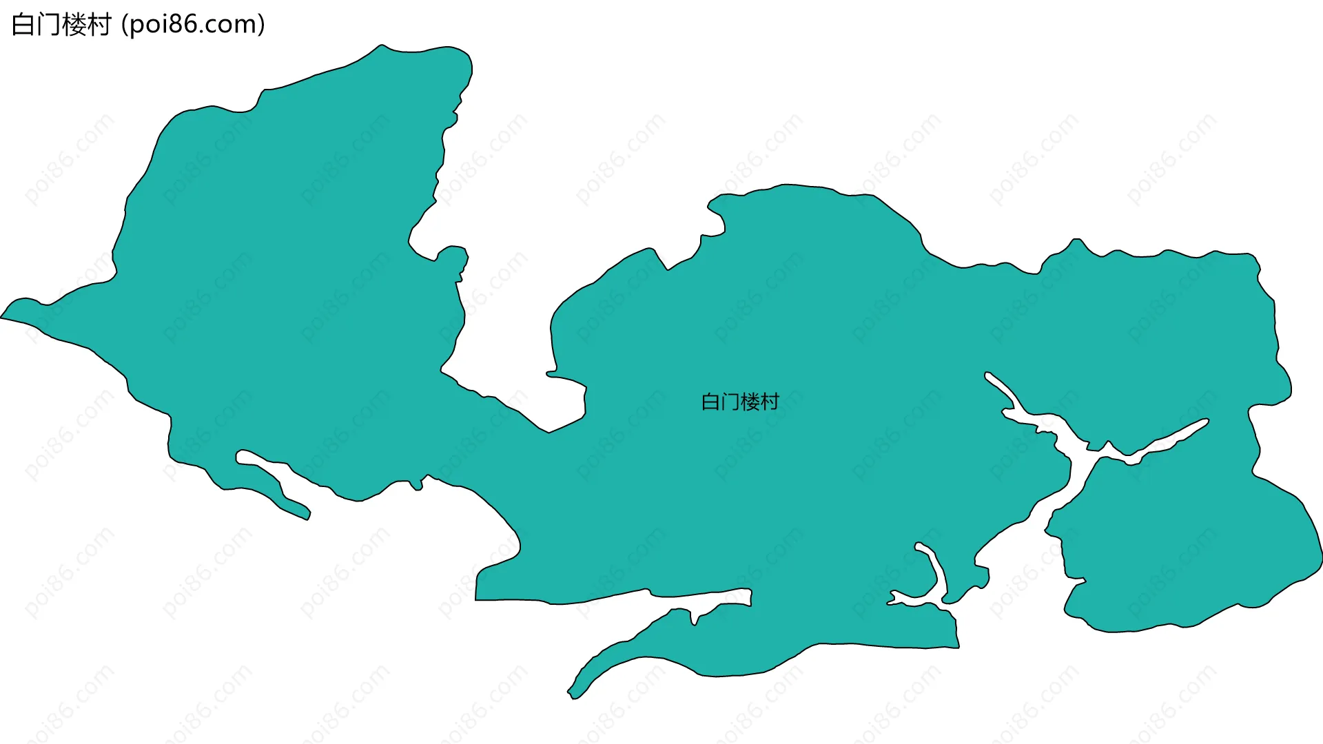 白门楼村边界地图