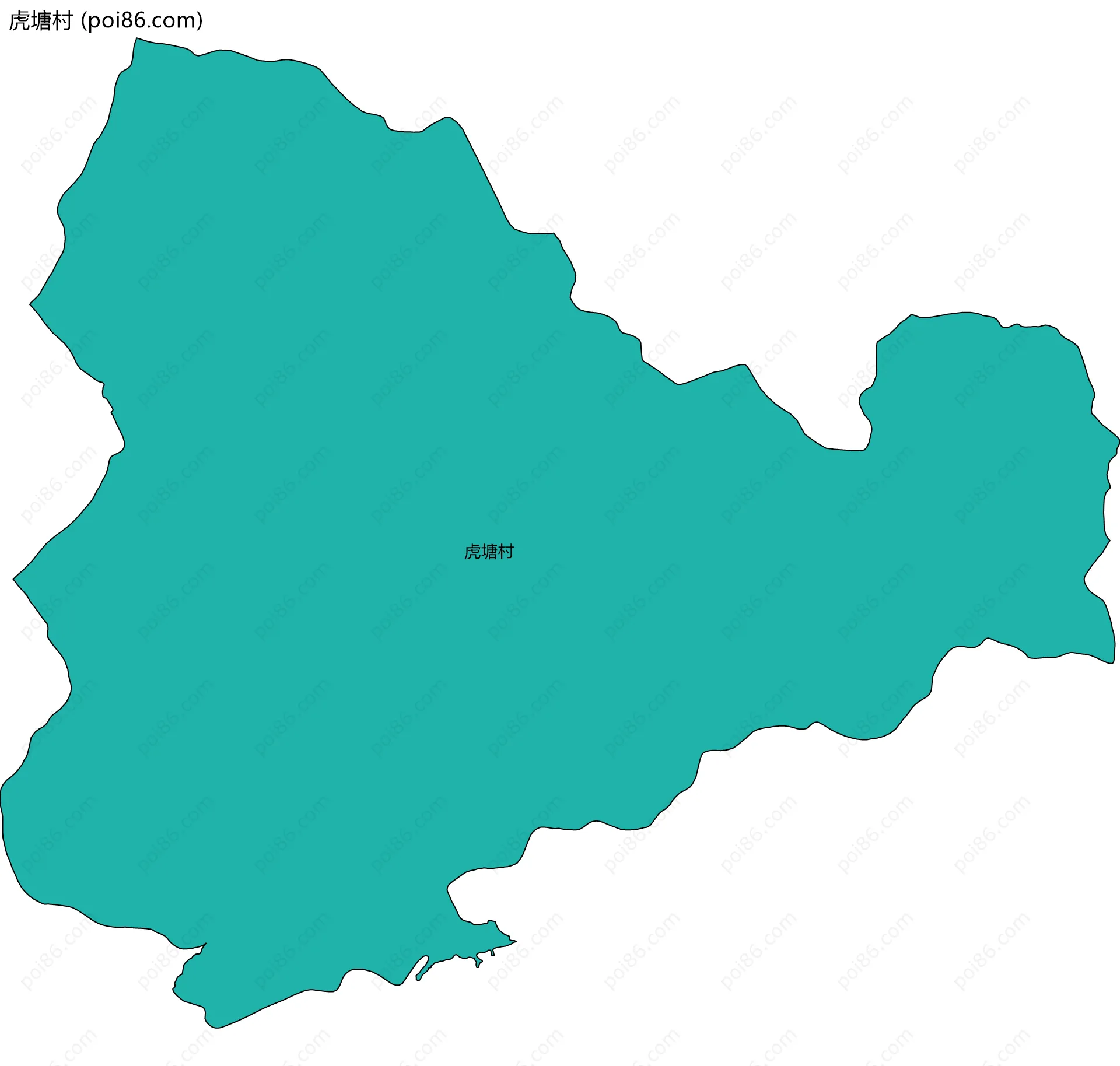 虎塘村边界地图