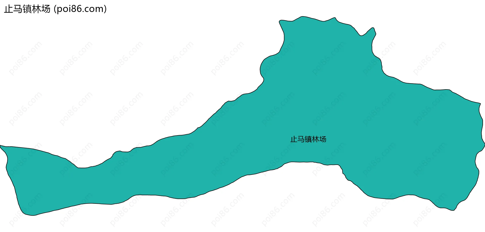 止马镇林场边界地图