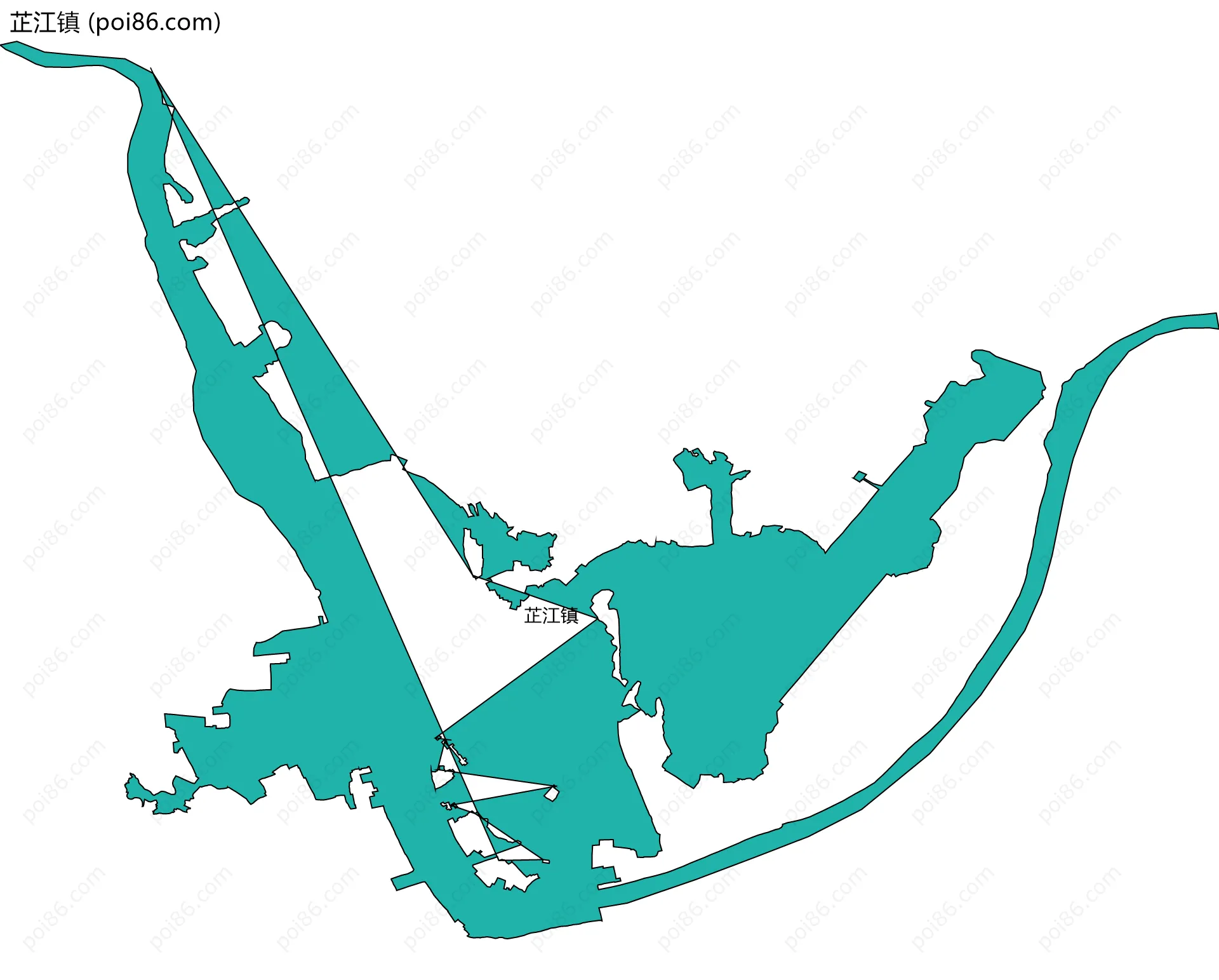 芷江镇边界地图