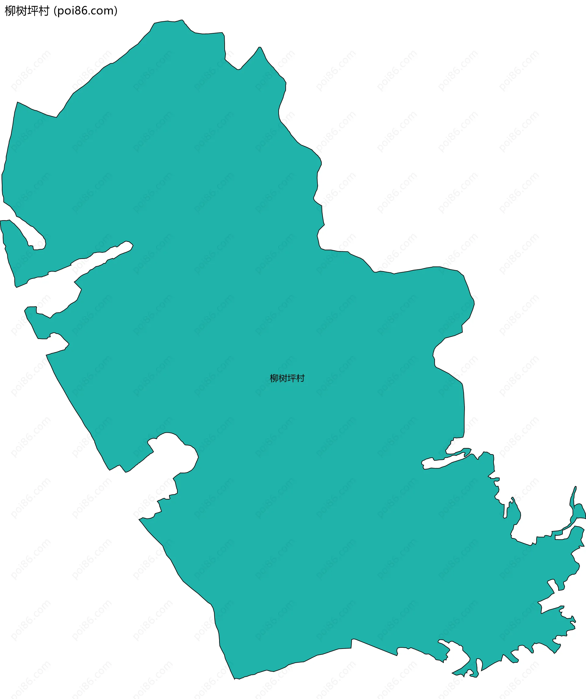 柳树坪村边界地图