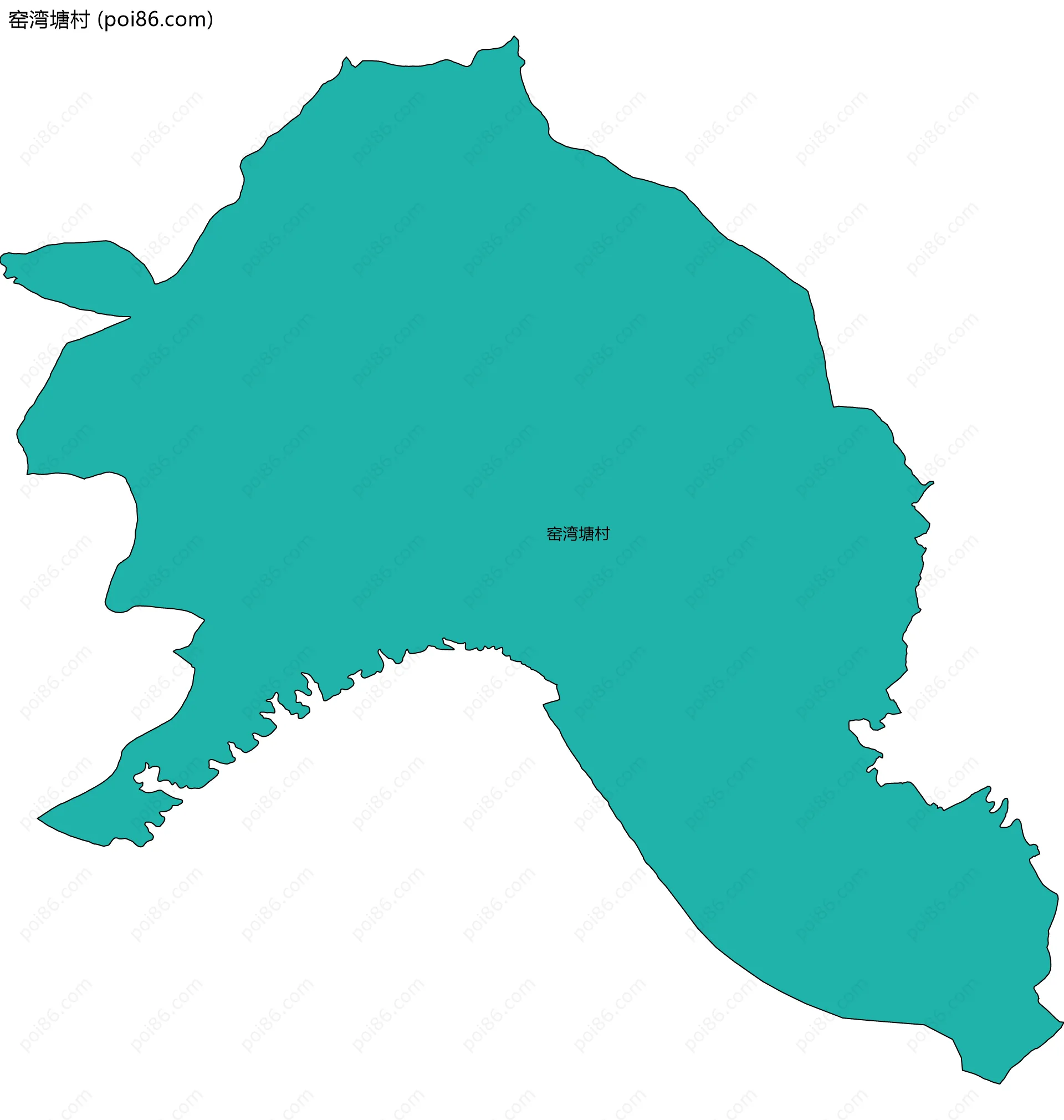 窑湾塘村边界地图