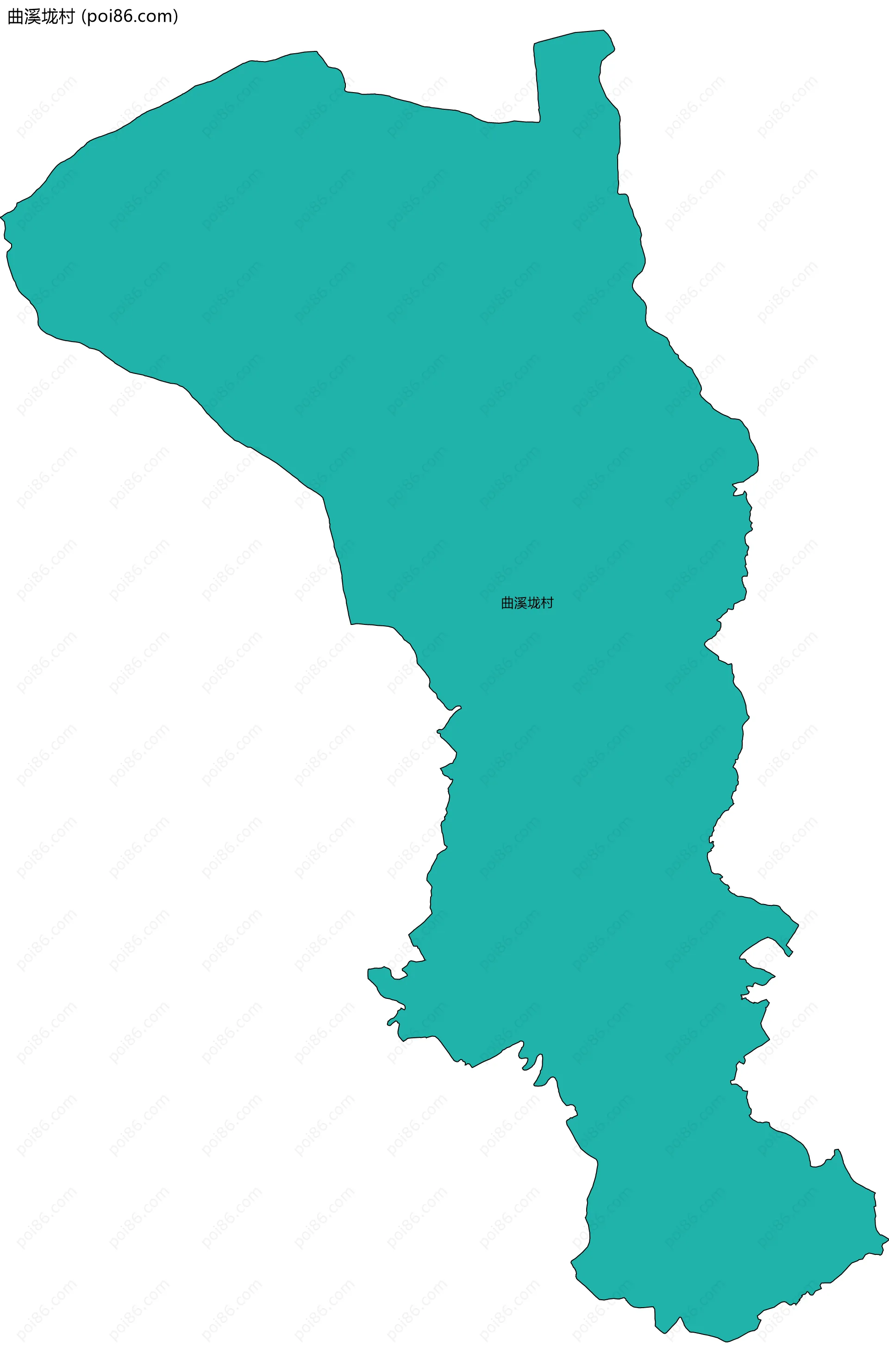 曲溪垅村边界地图