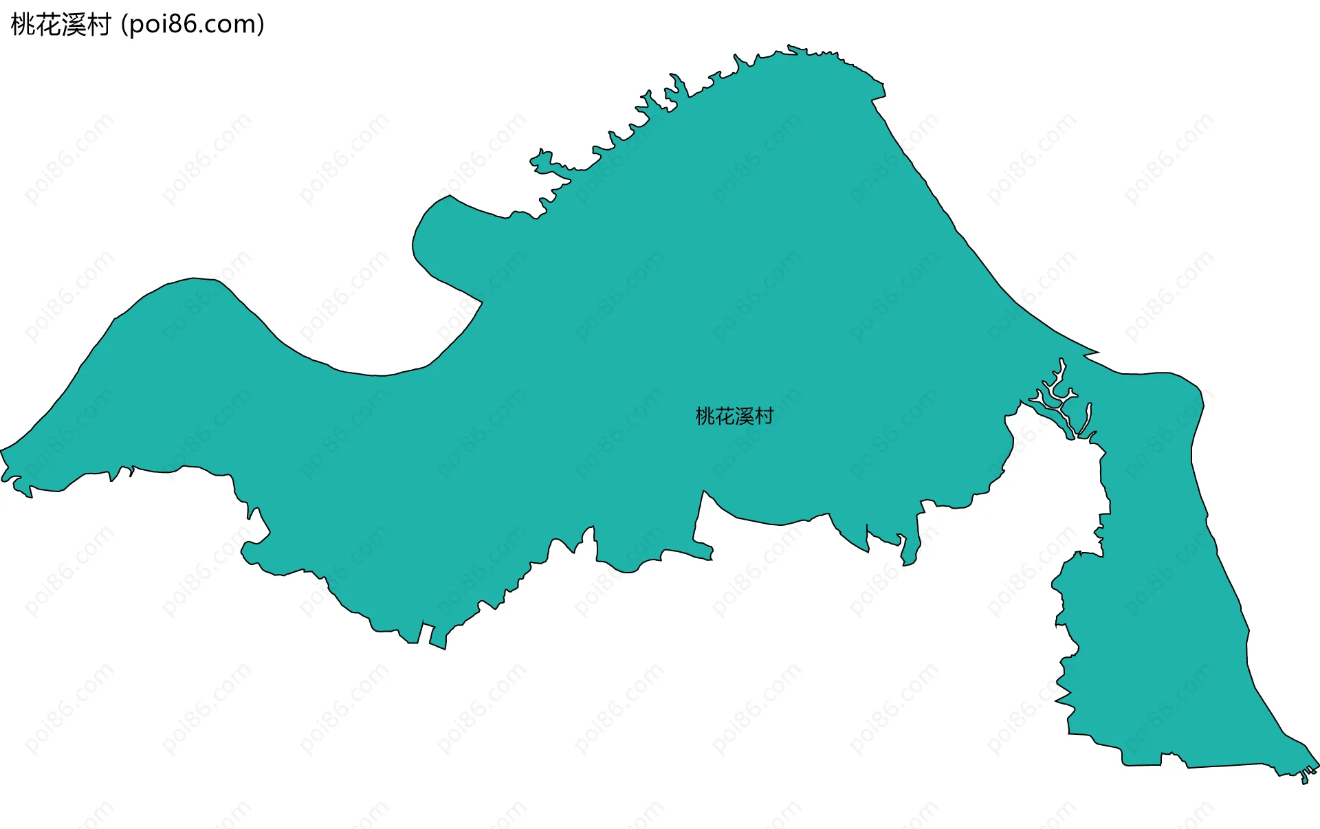 桃花溪村边界地图