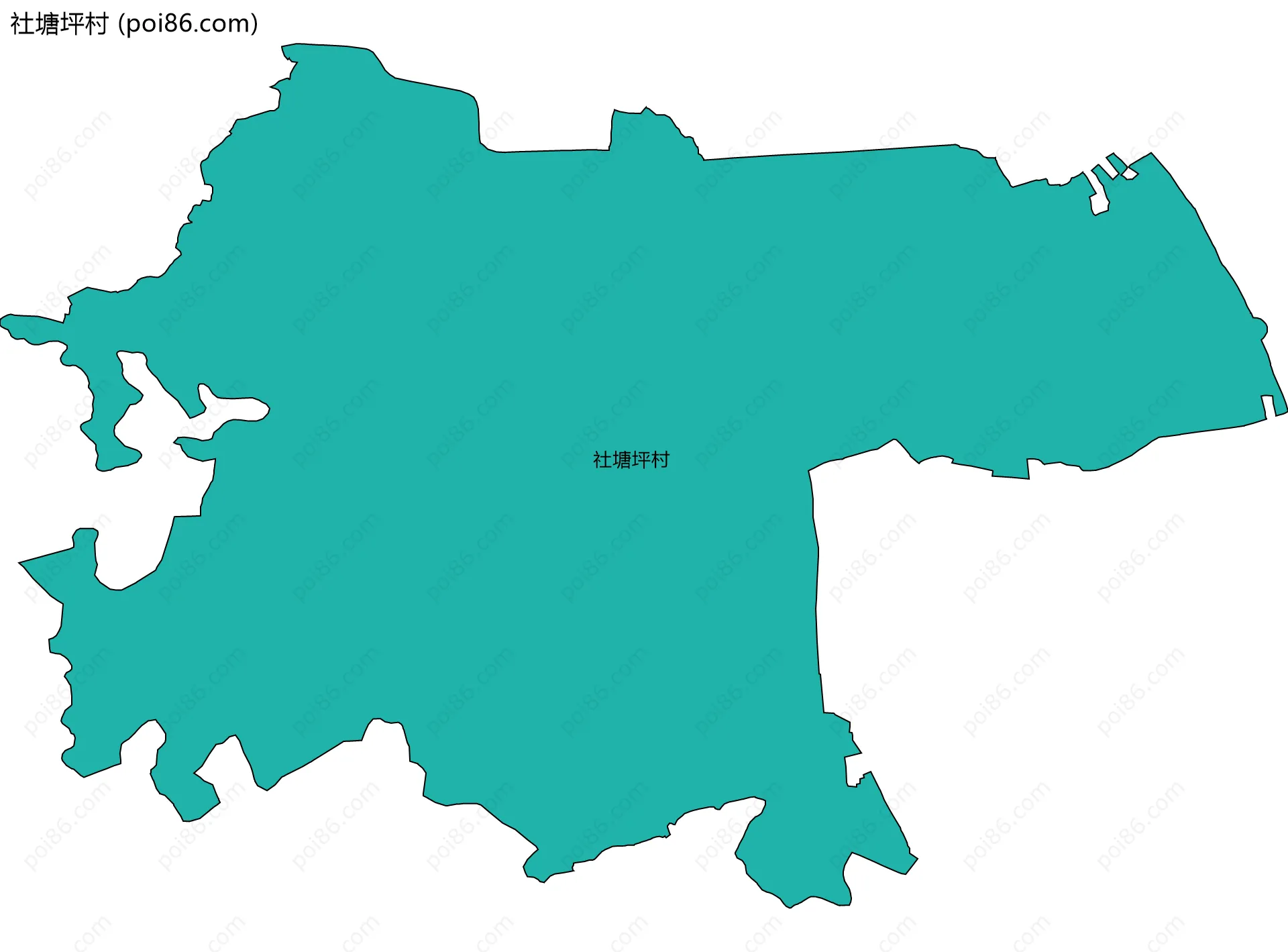 社塘坪村边界地图