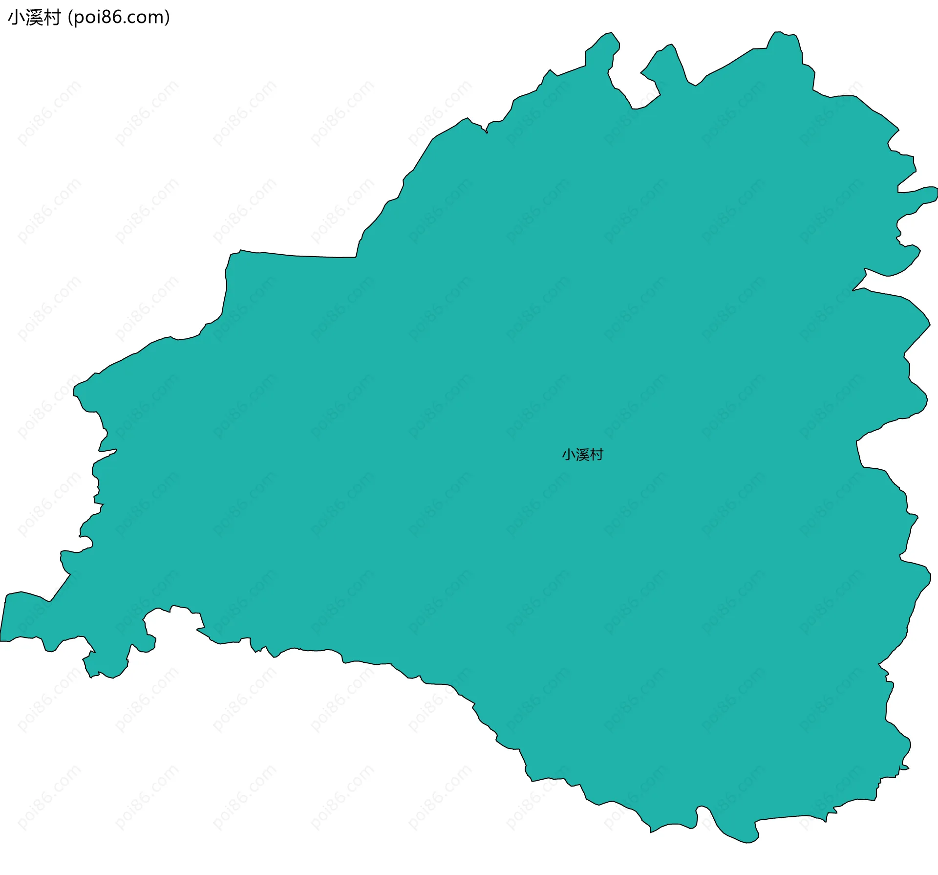 小溪村边界地图