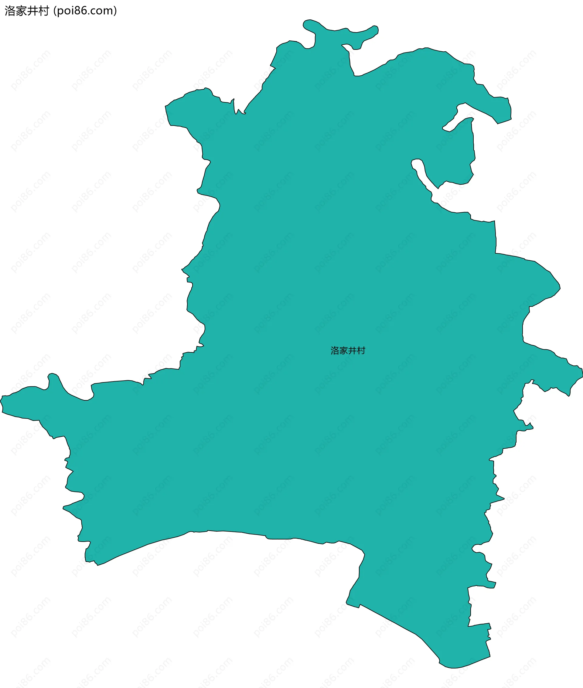洛家井村边界地图