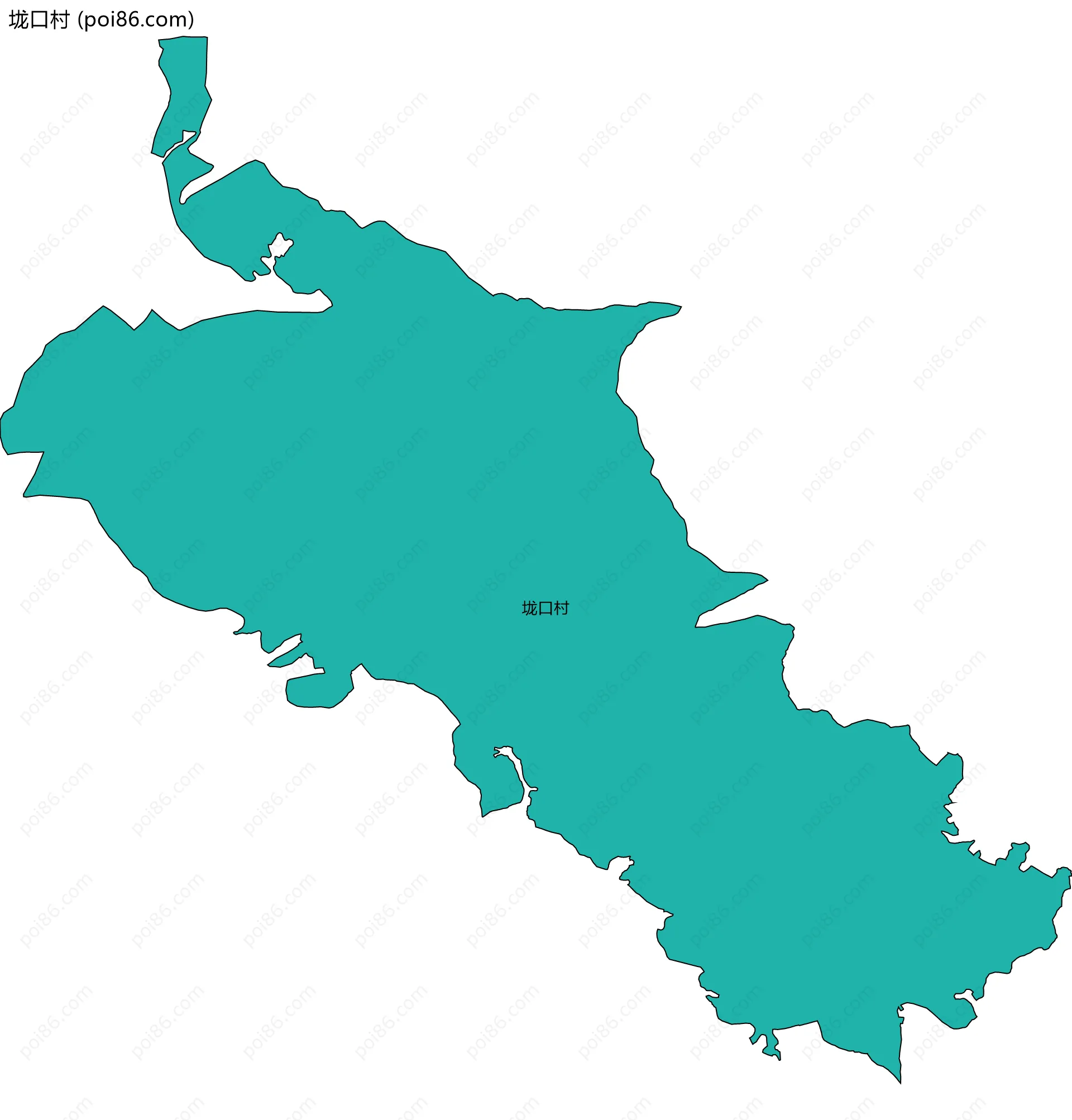 垅口村边界地图