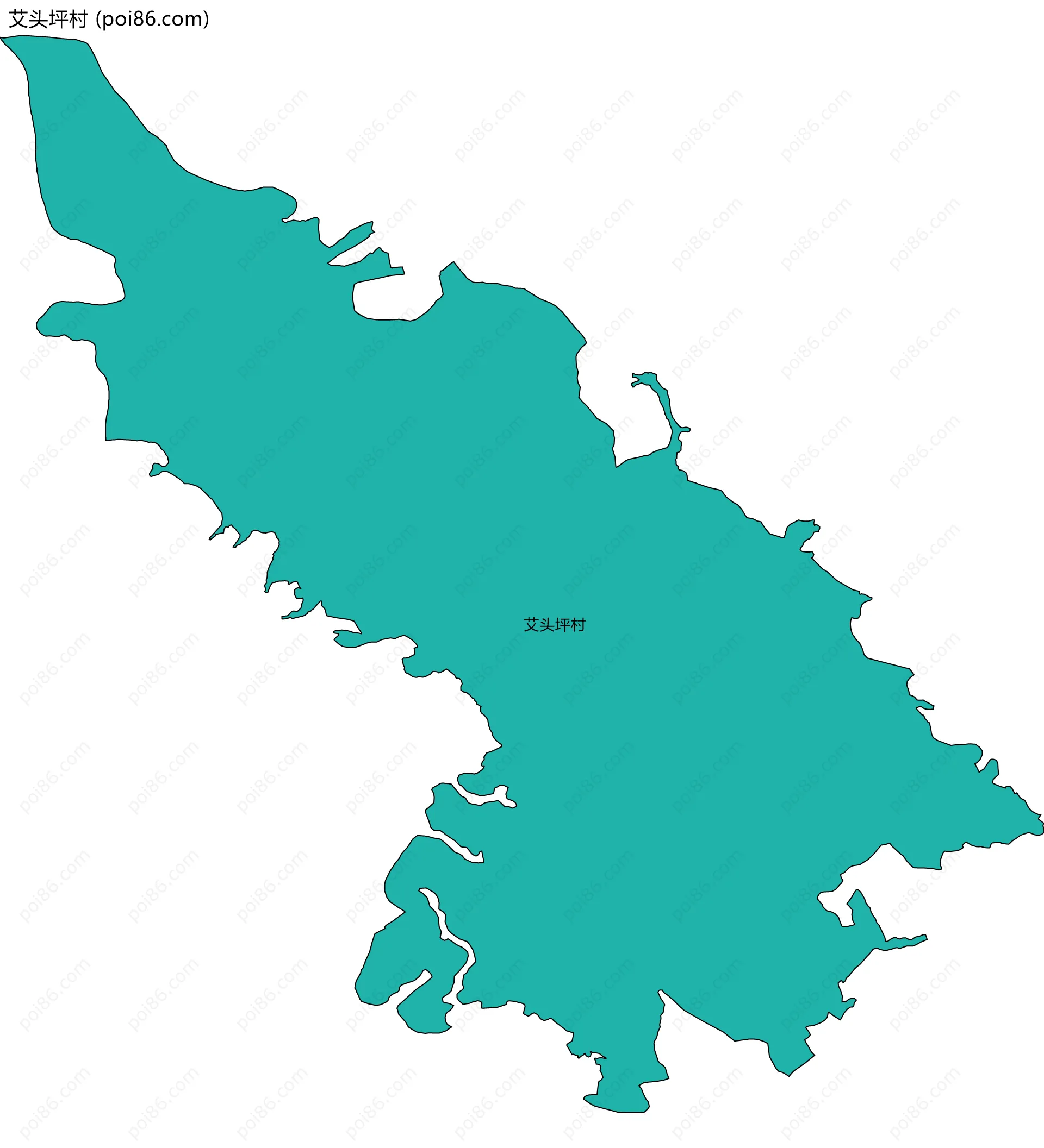 艾头坪村边界地图