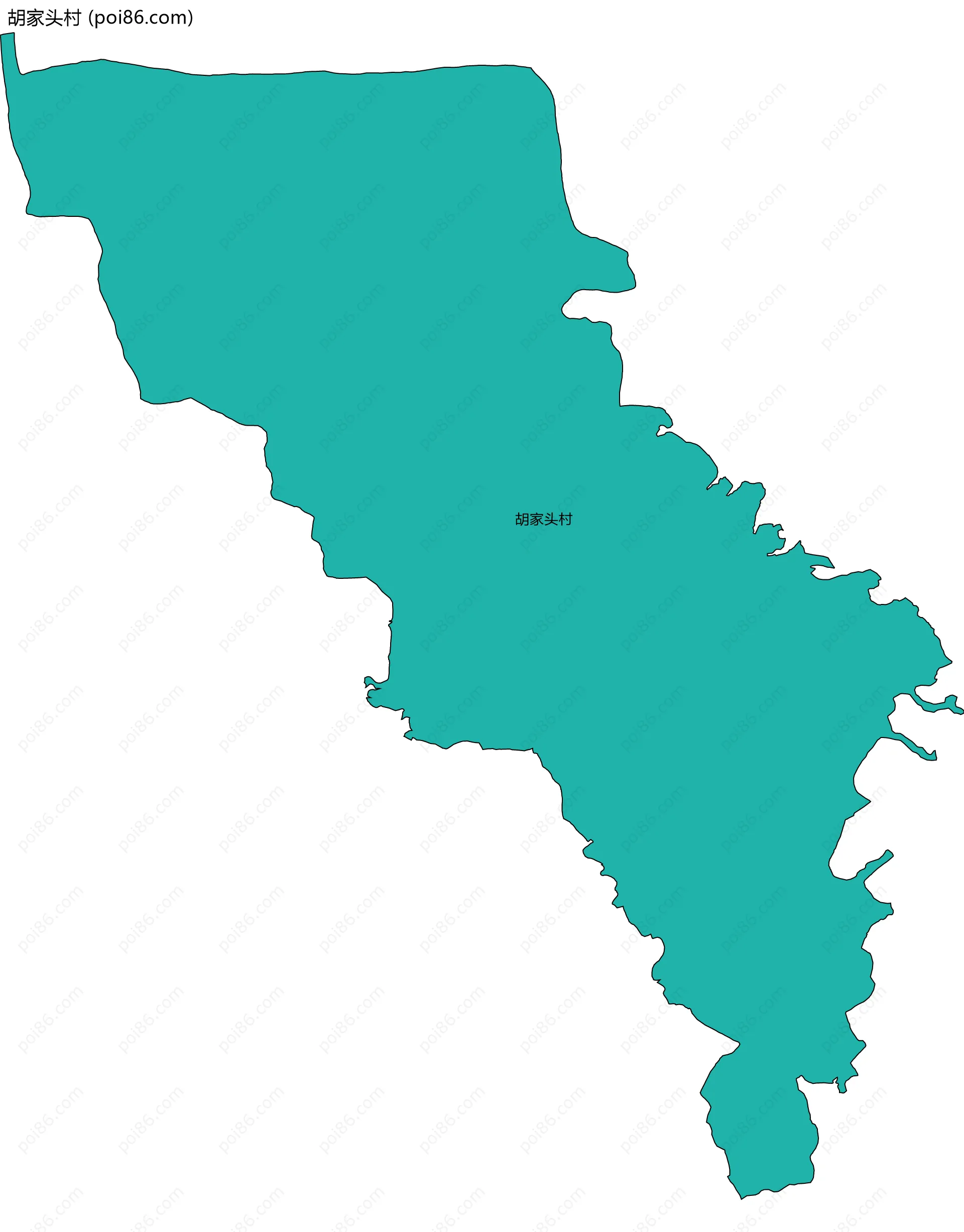 胡家头村边界地图