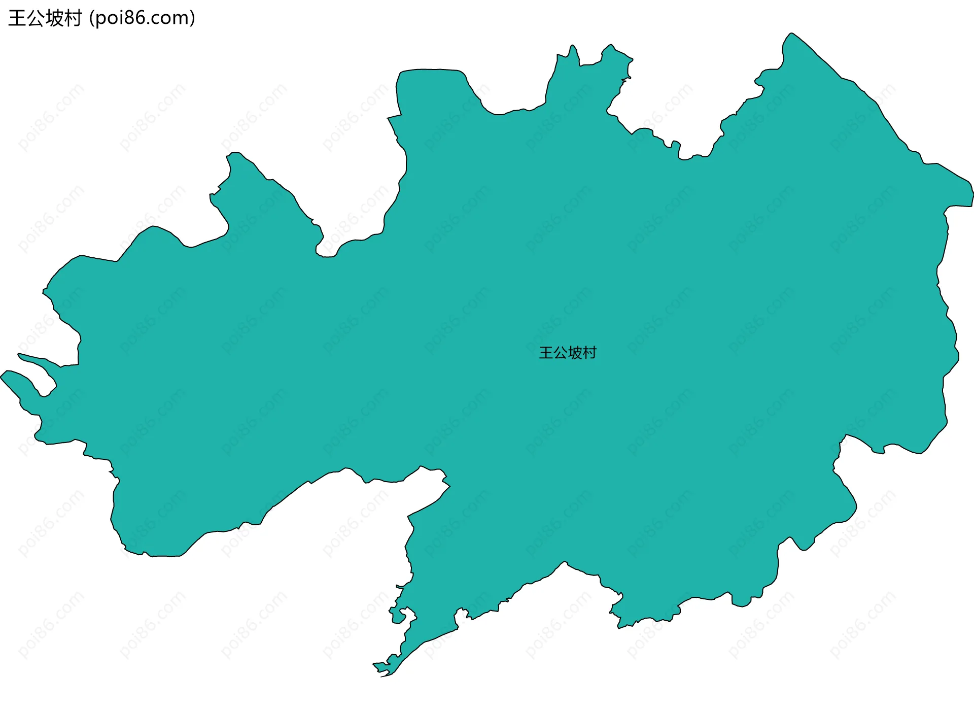 王公坡村边界地图