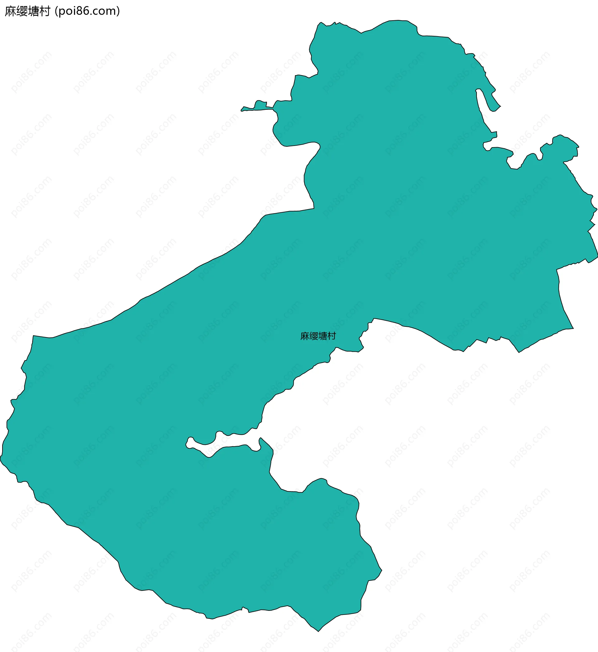 麻缨塘村边界地图