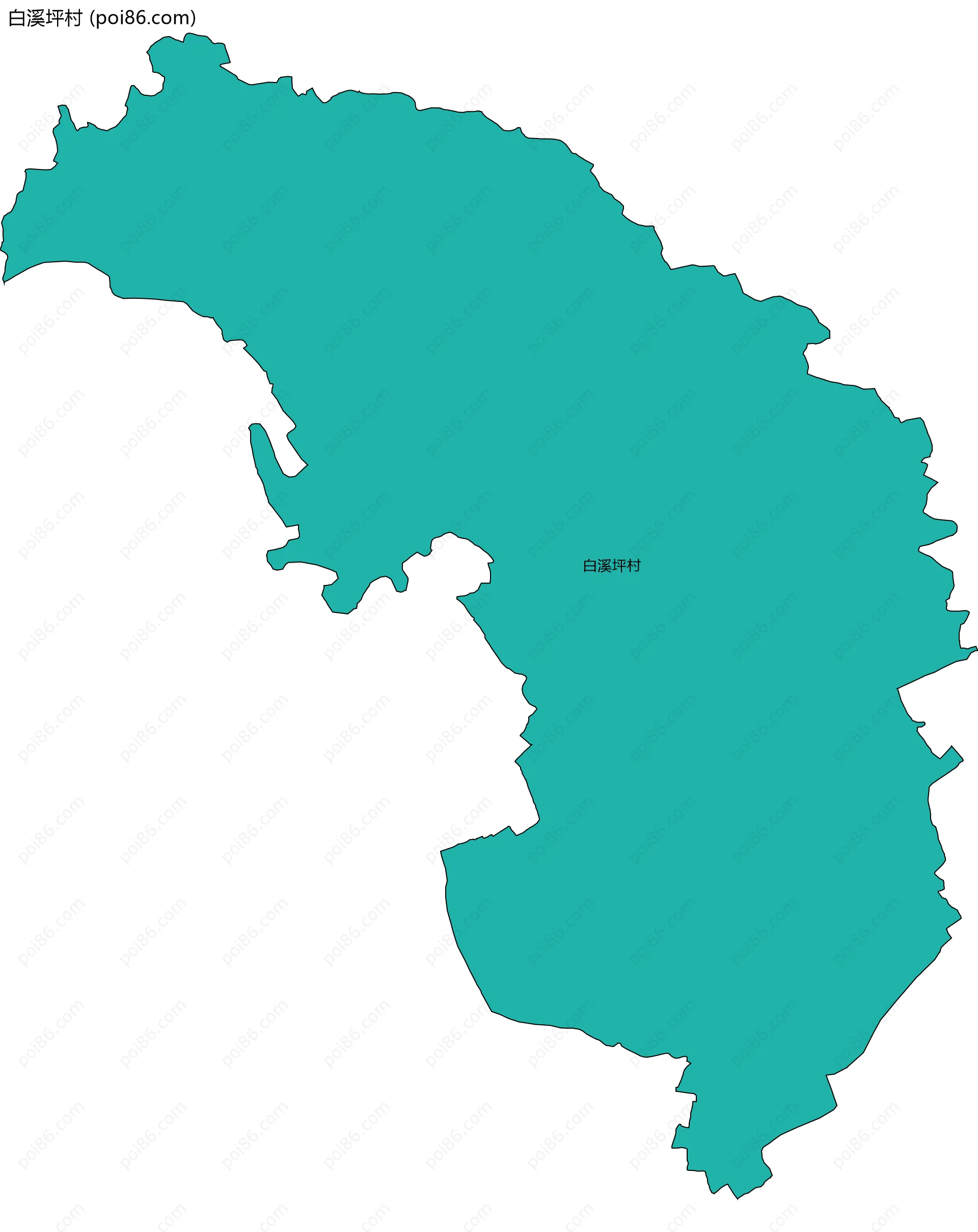 白溪坪村边界地图