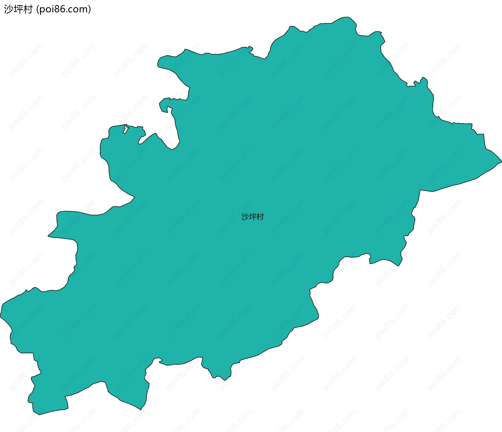 沙坪村边界地图