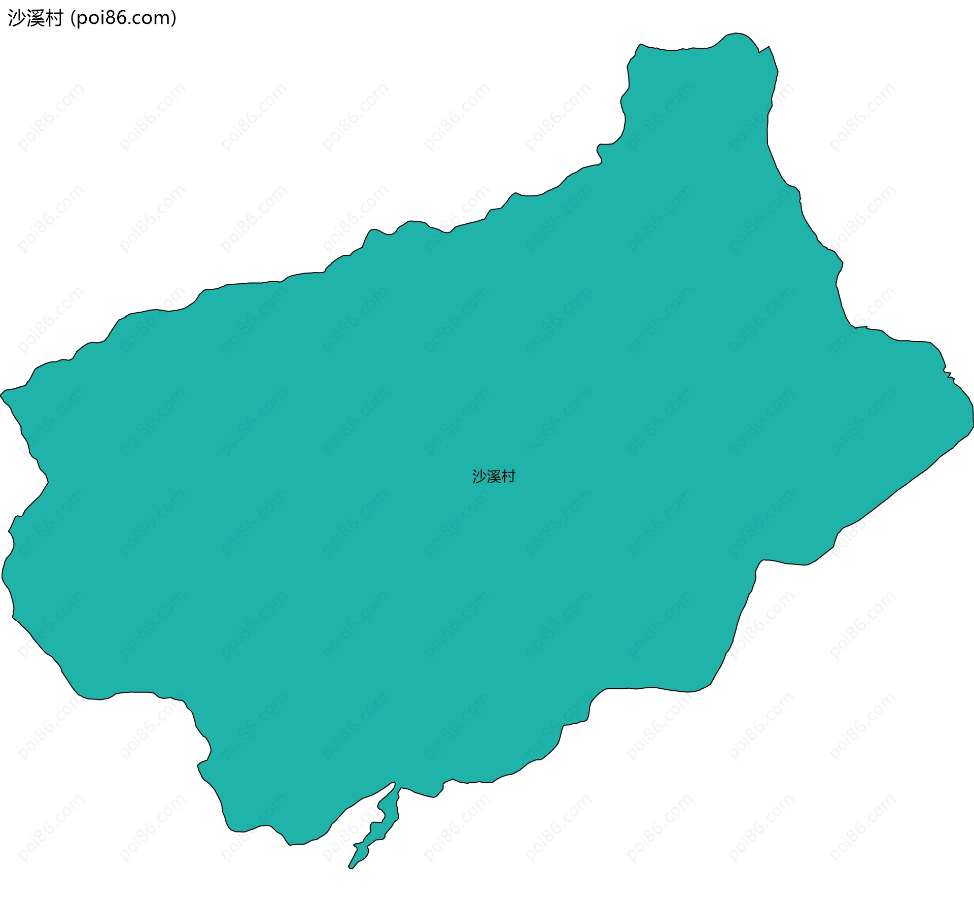 沙溪村边界地图