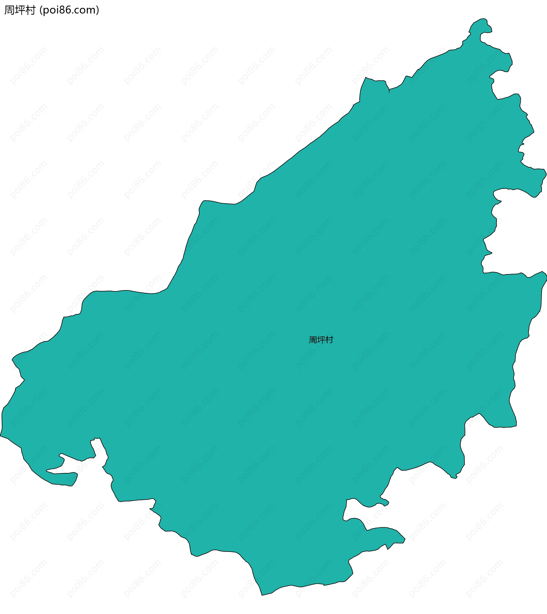 周坪村边界地图