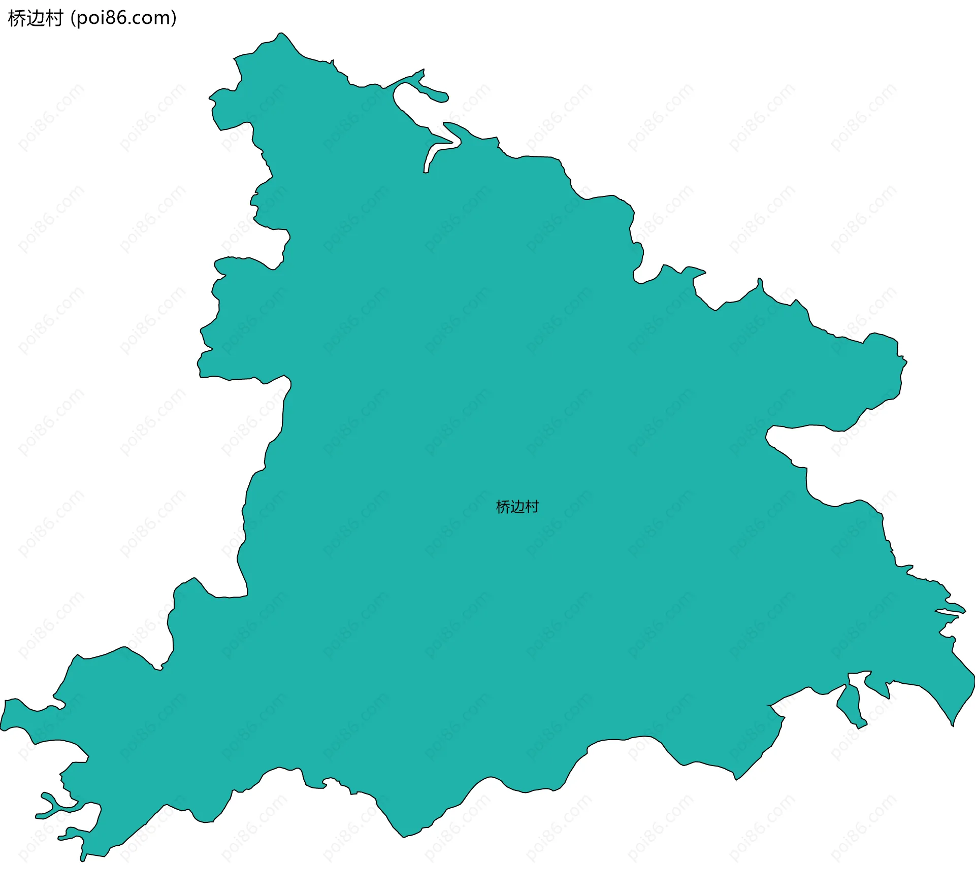 桥边村边界地图