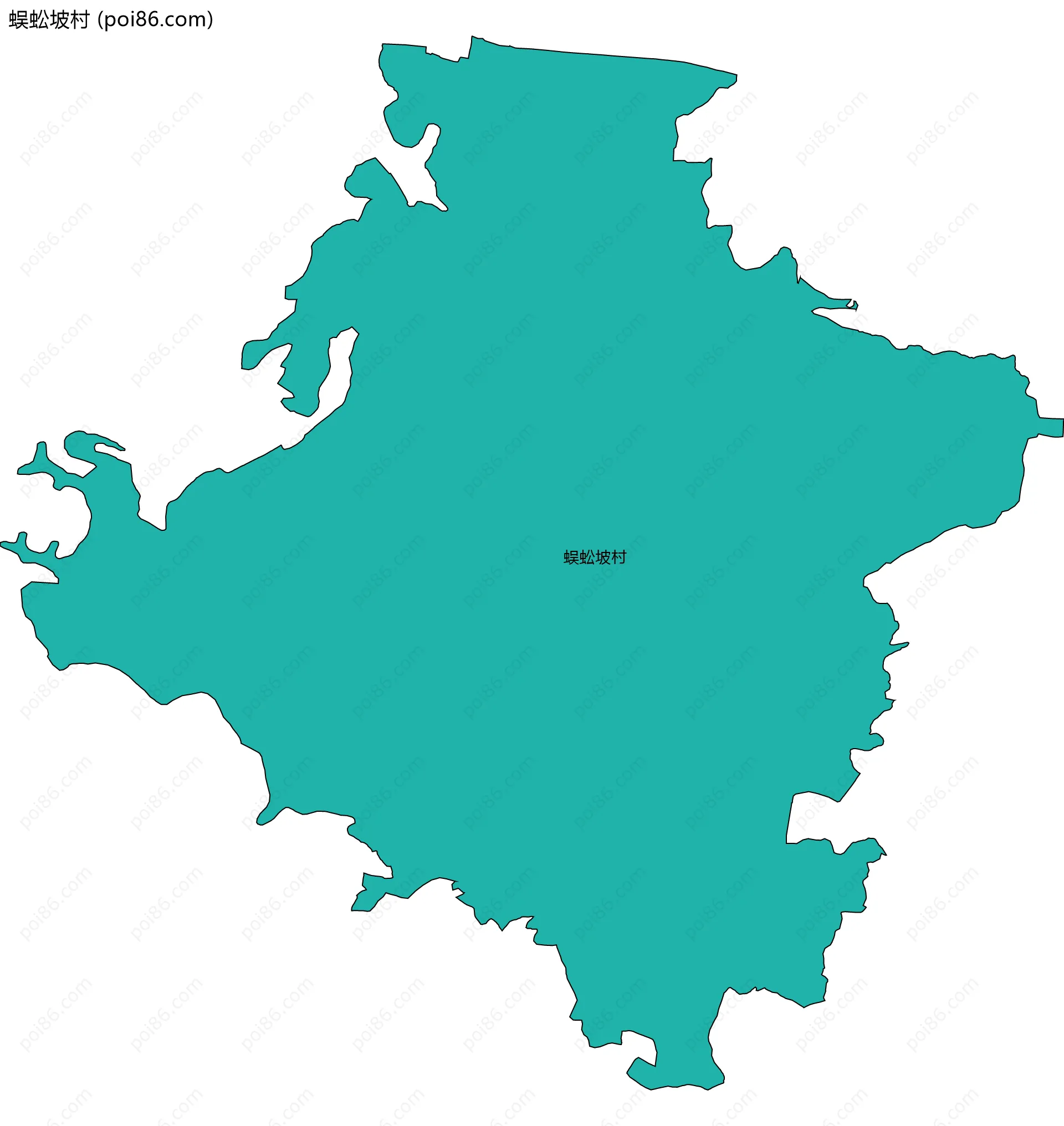 蜈蚣坡村边界地图