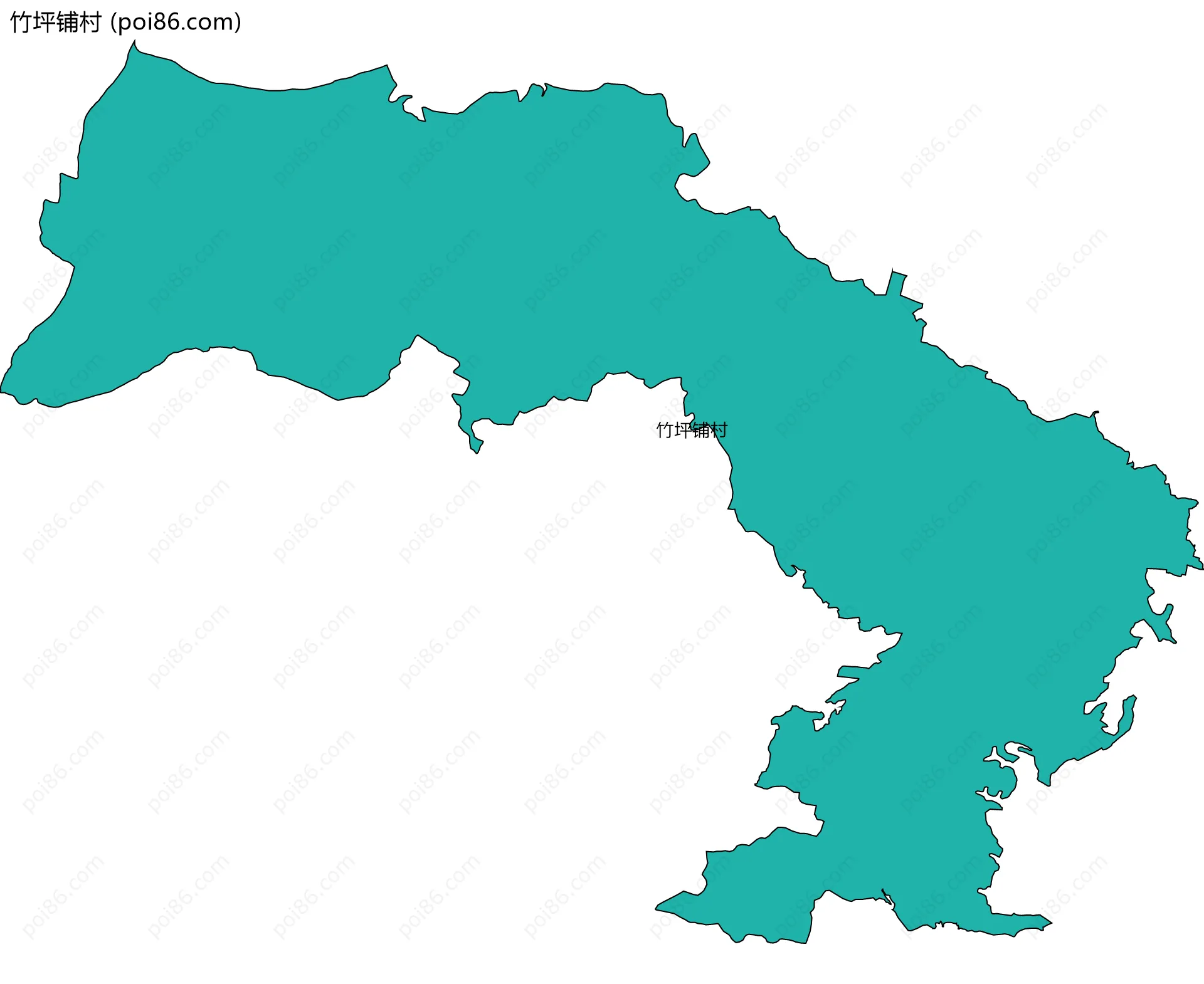 竹坪铺村边界地图