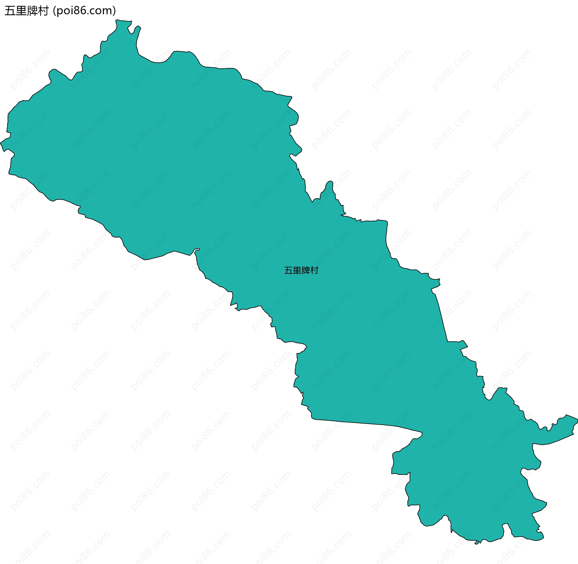 五里牌村边界地图
