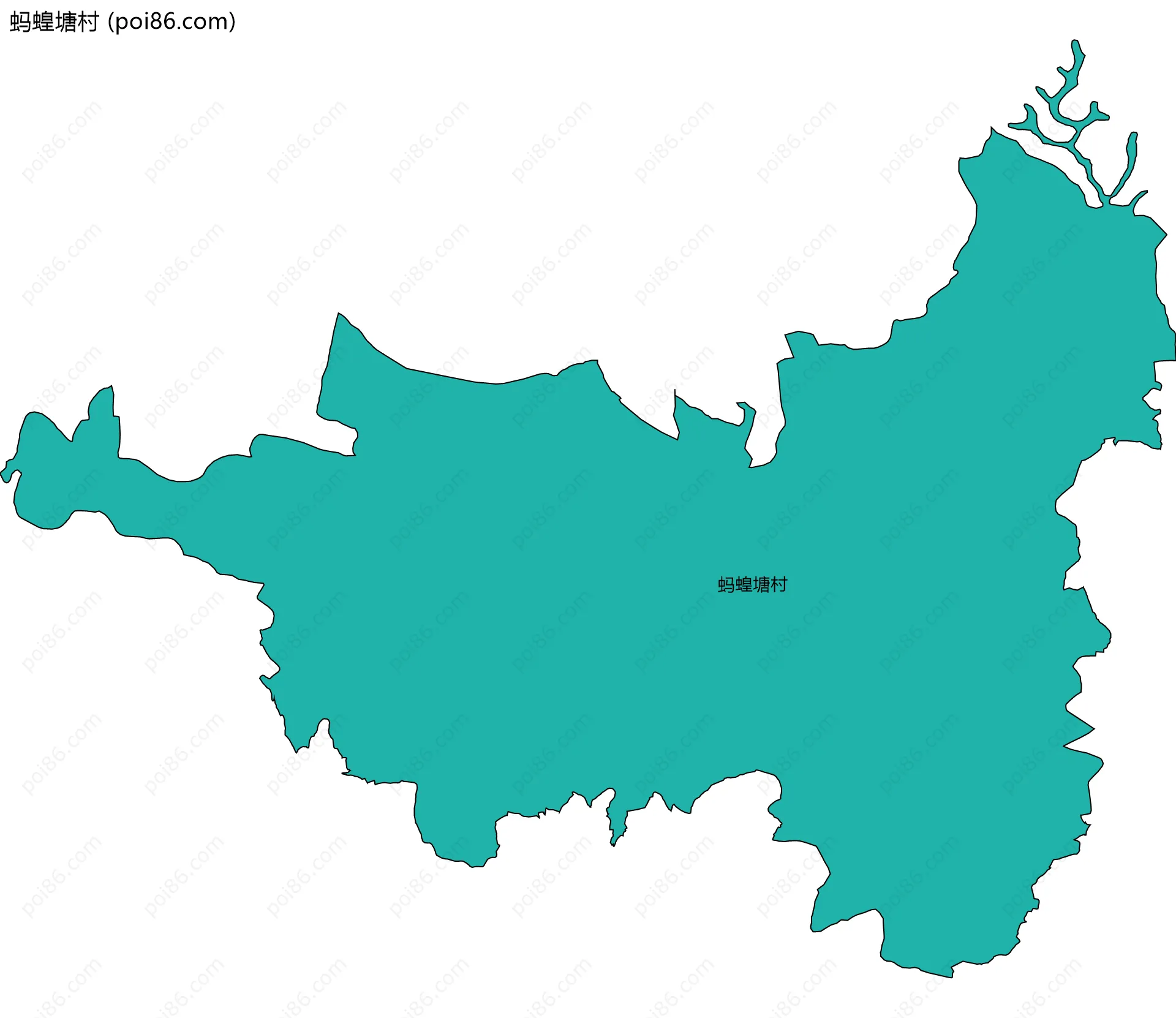 蚂蝗塘村边界地图