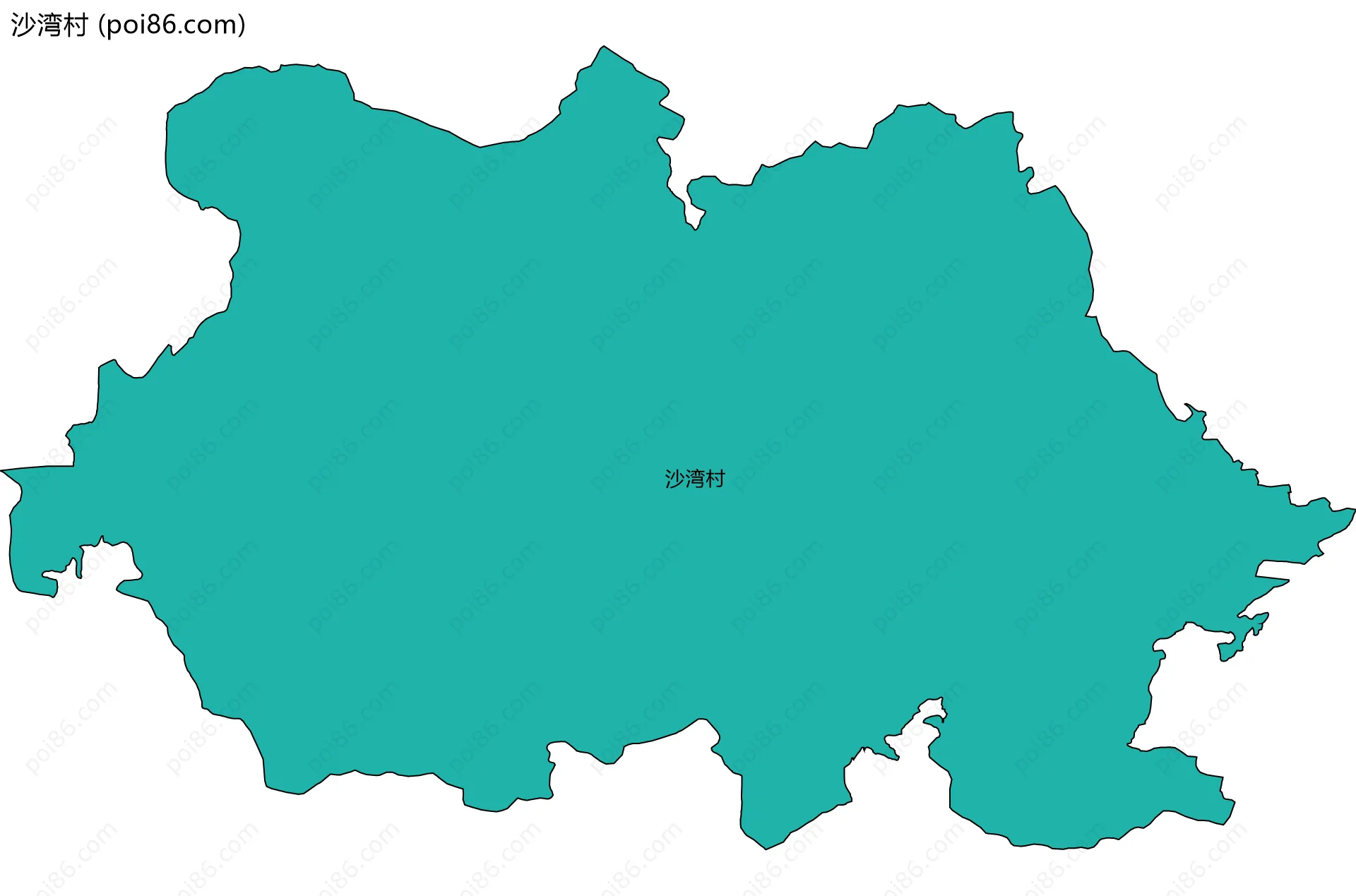 沙湾村边界地图