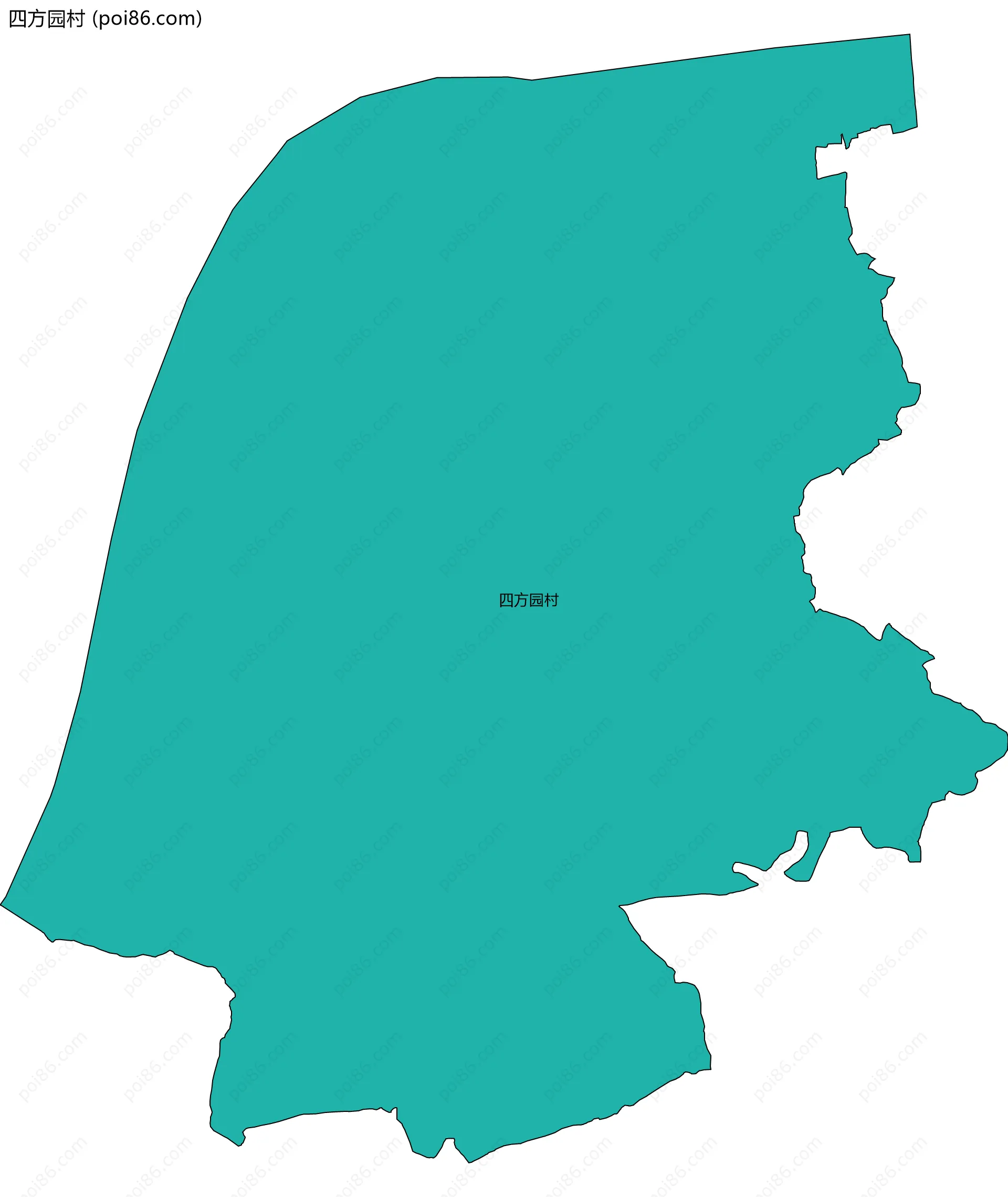 四方园村边界地图