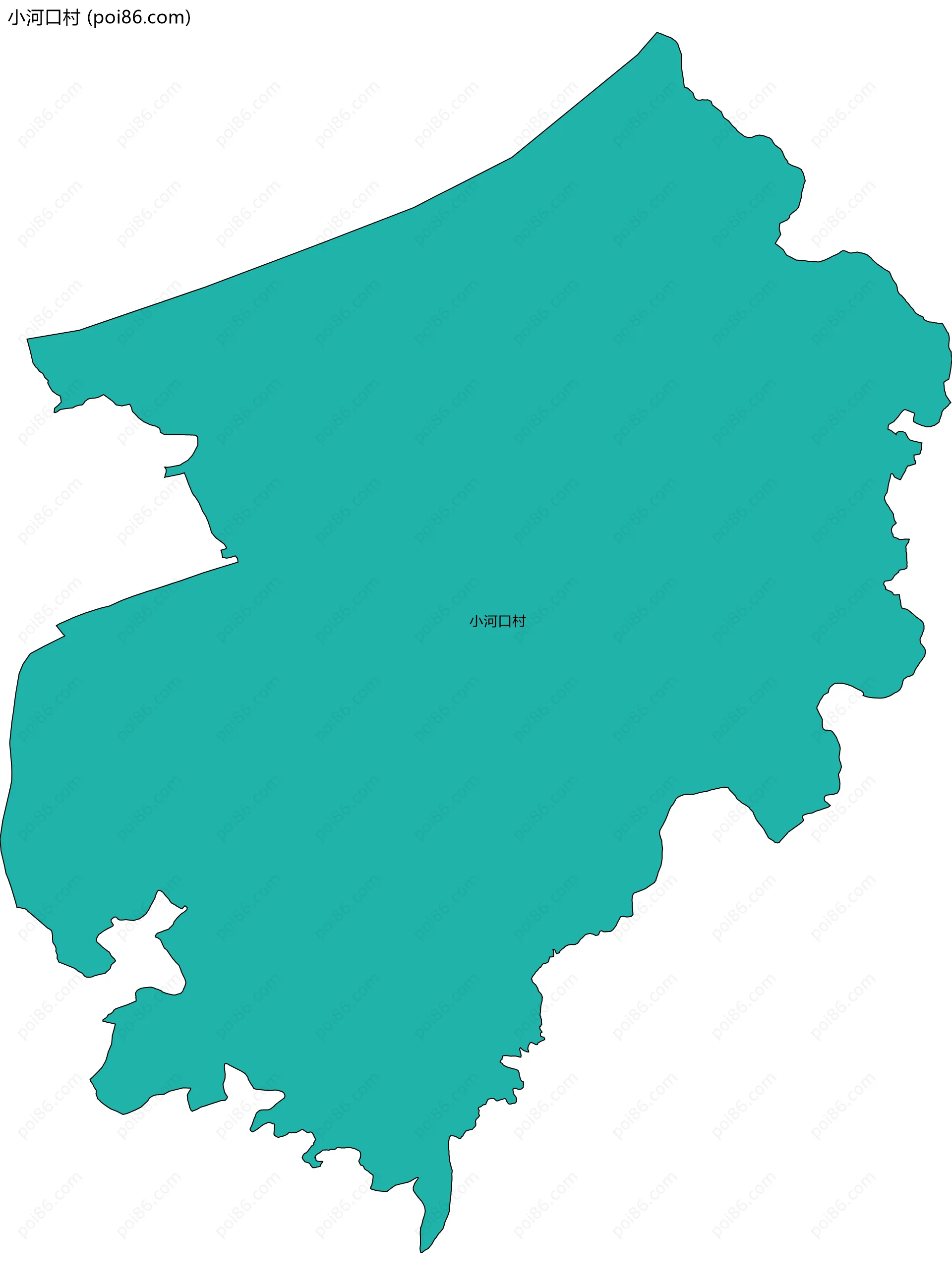 小河口村边界地图