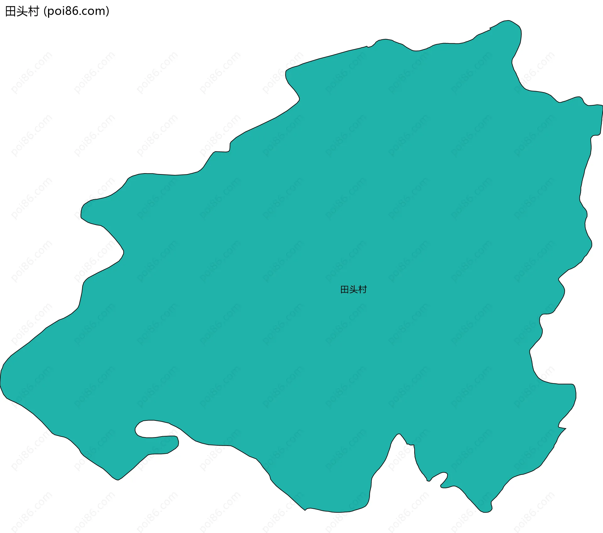 田头村边界地图