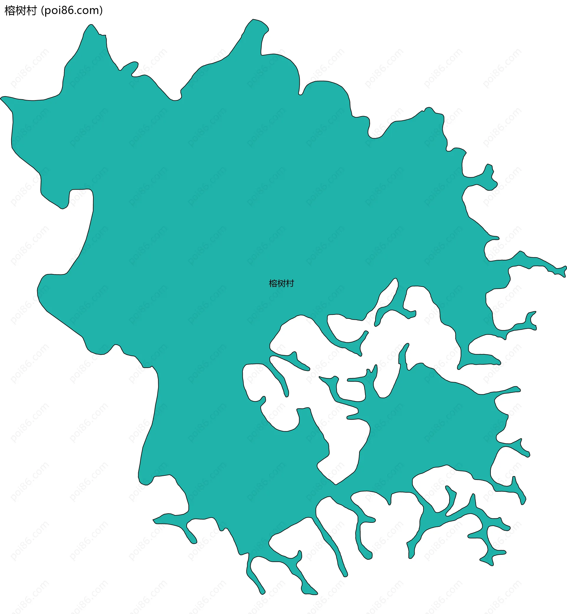 榕树村边界地图