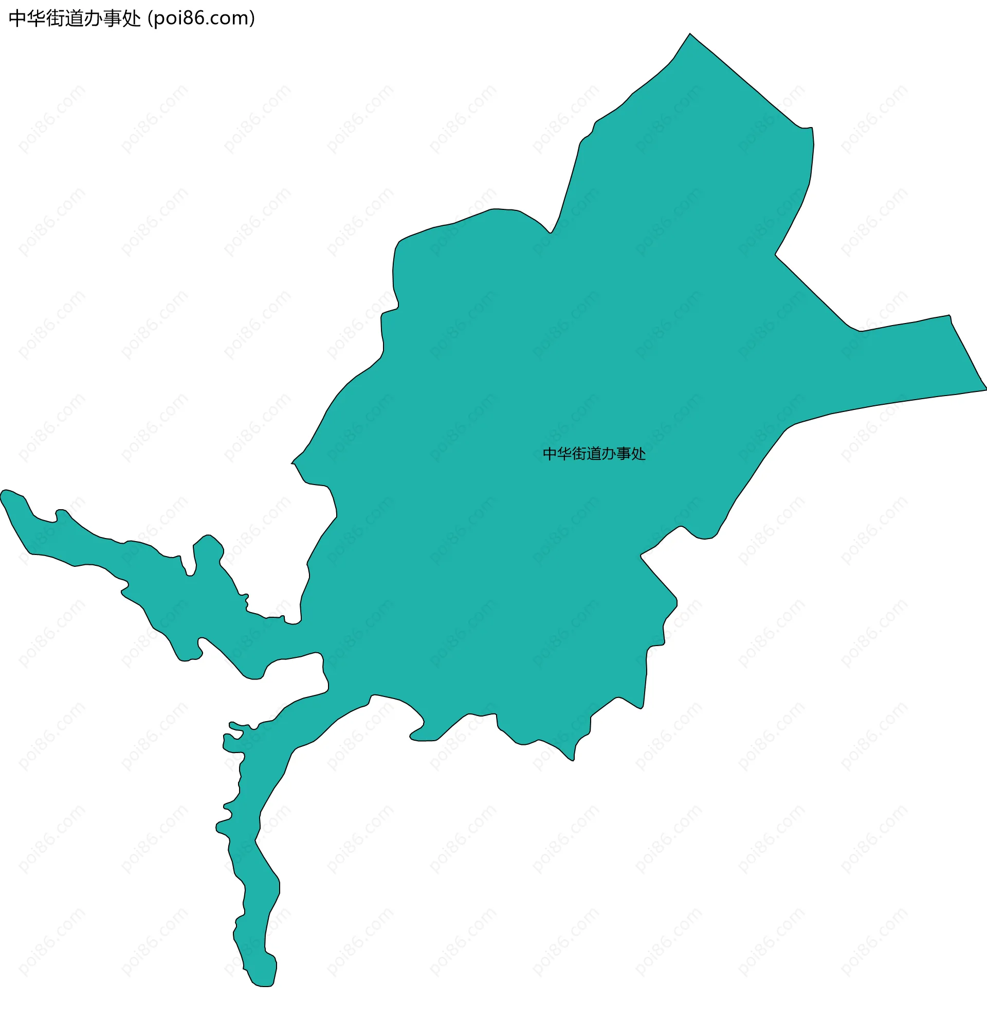 中华街道办事处边界地图