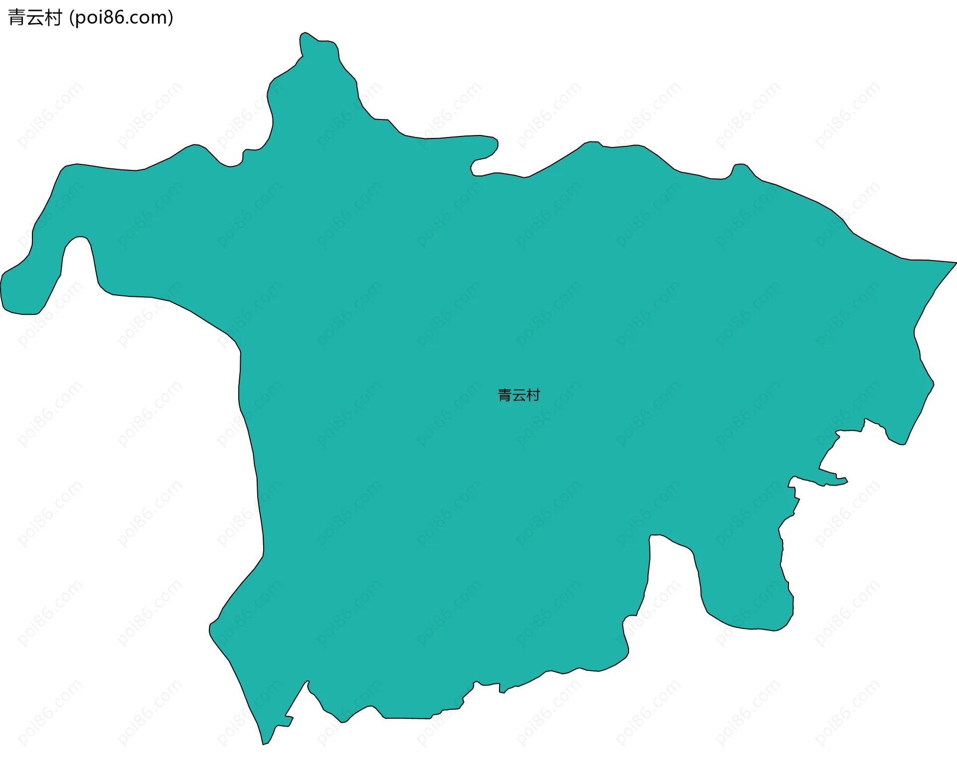 青云村边界地图