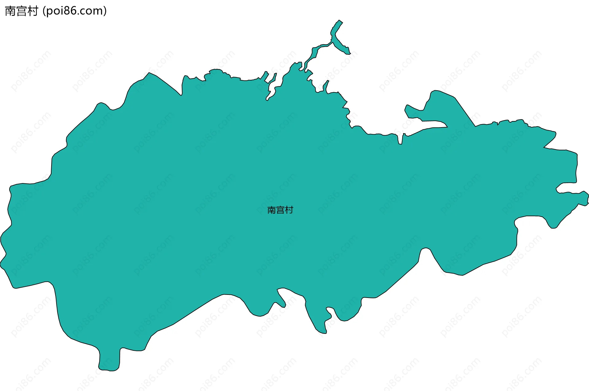 南宫村边界地图