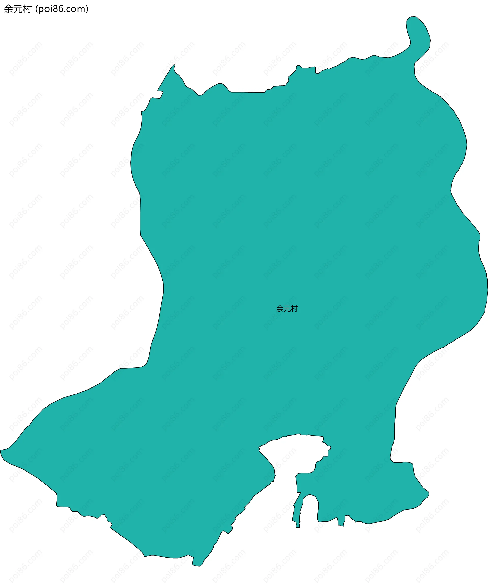 余元村边界地图