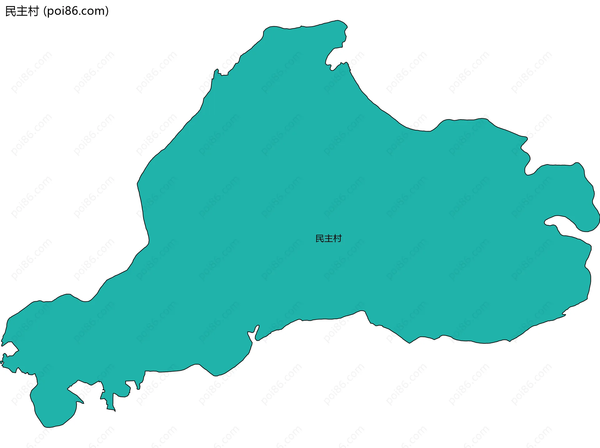 民主村边界地图