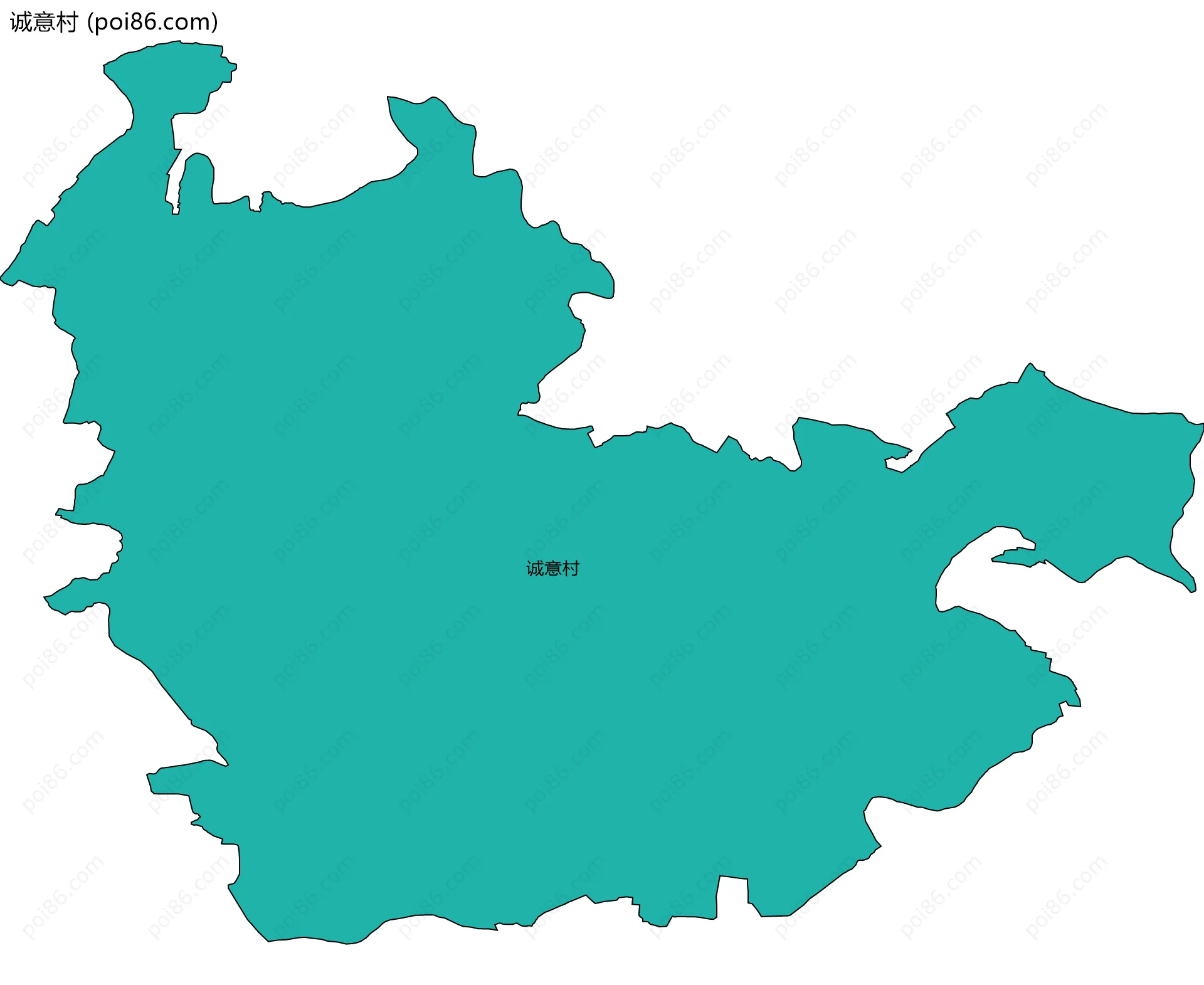 诚意村边界地图