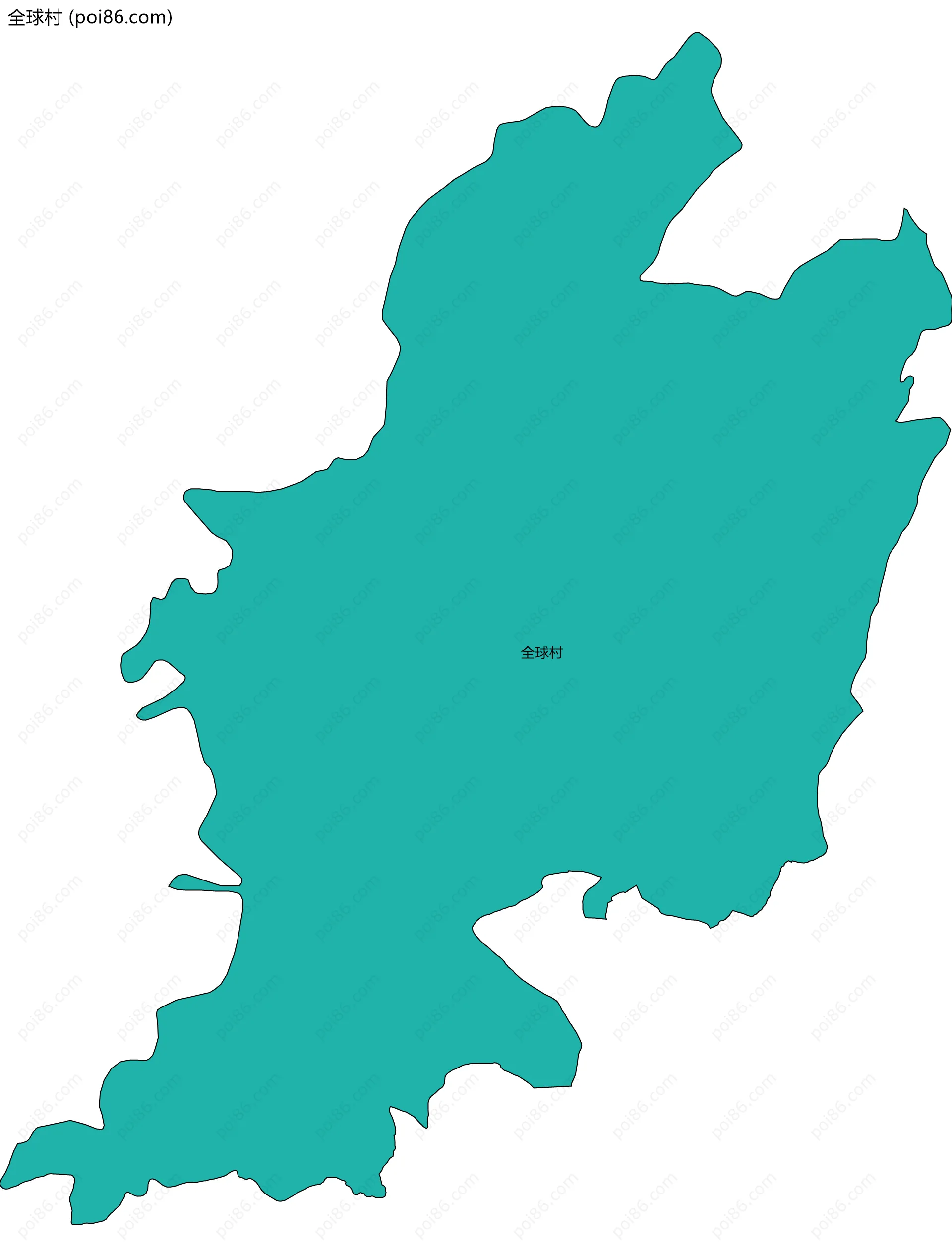 全球村边界地图