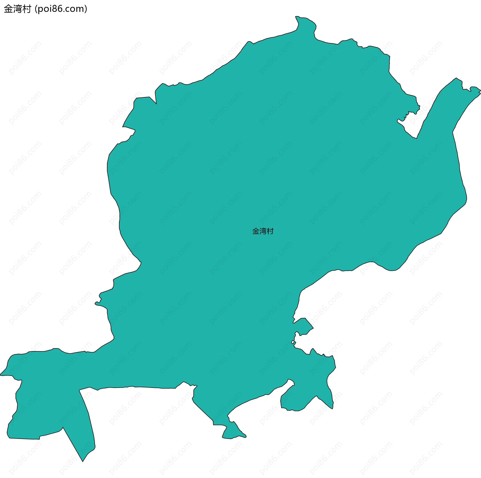 金湾村边界地图