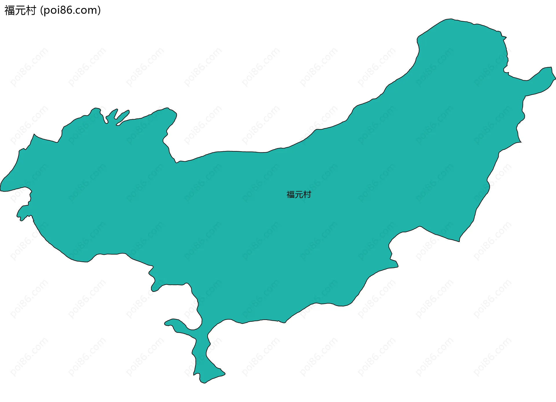 福元村边界地图