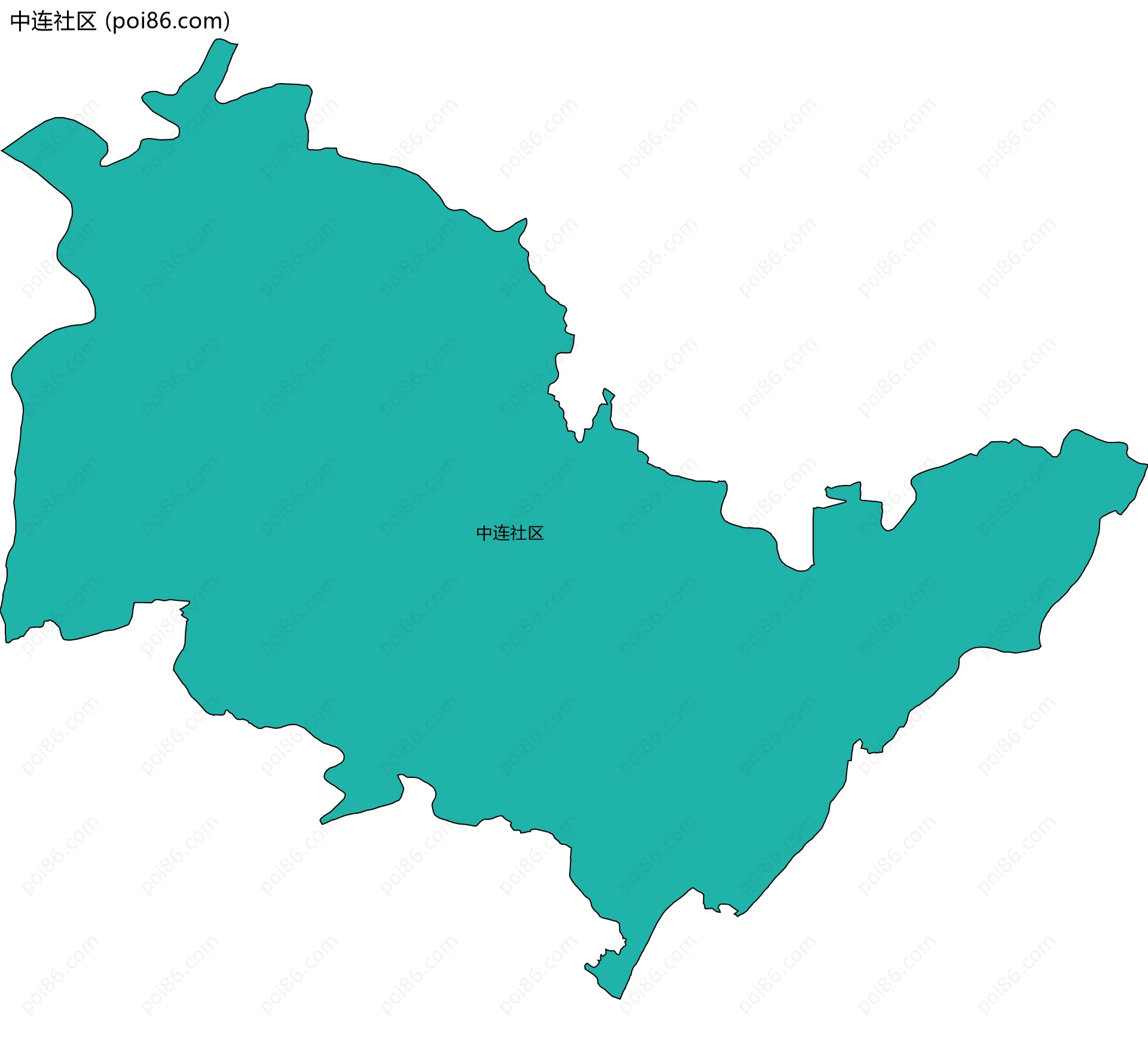 中连社区边界地图