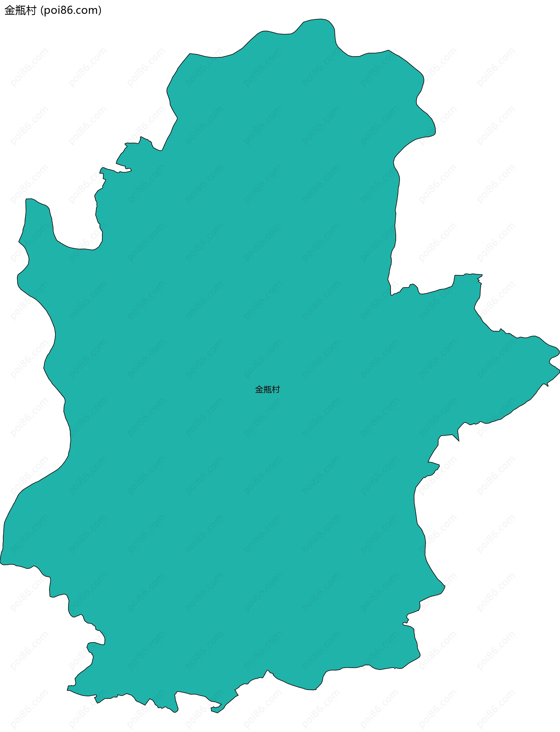 金瓶村边界地图