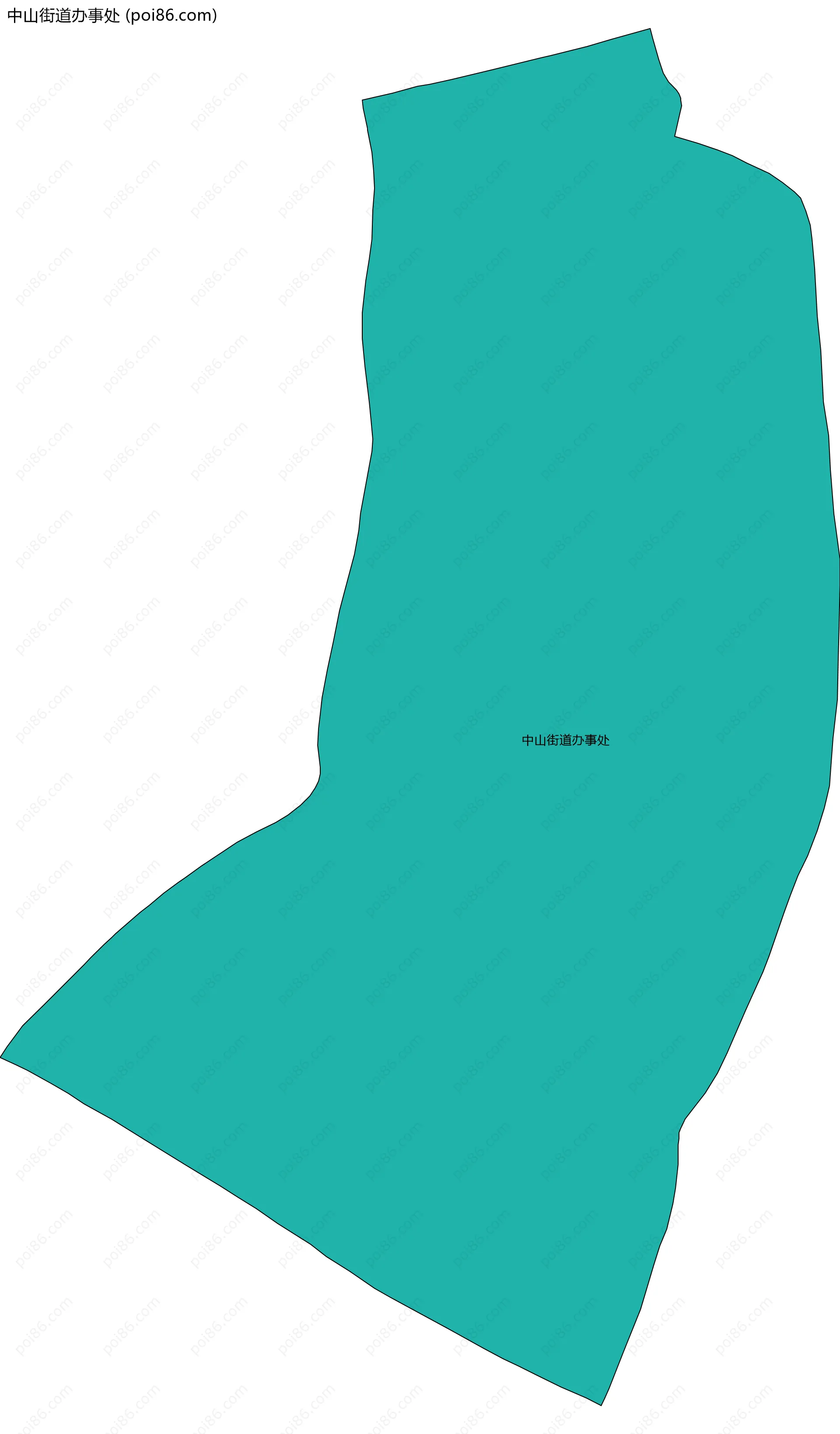 中山街道办事处边界地图