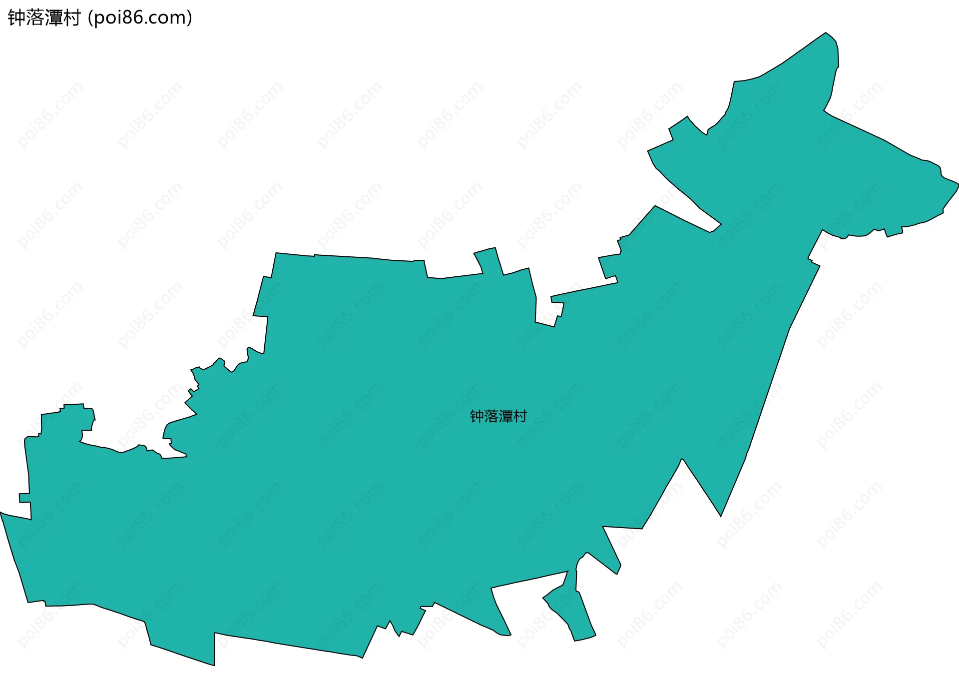 钟落潭村边界地图