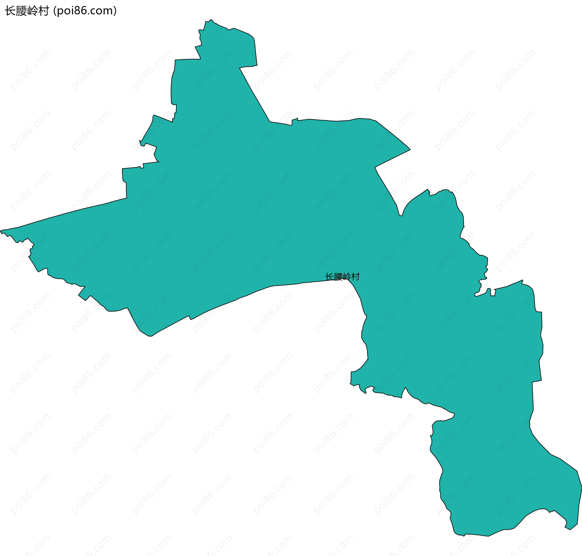 长腰岭村边界地图