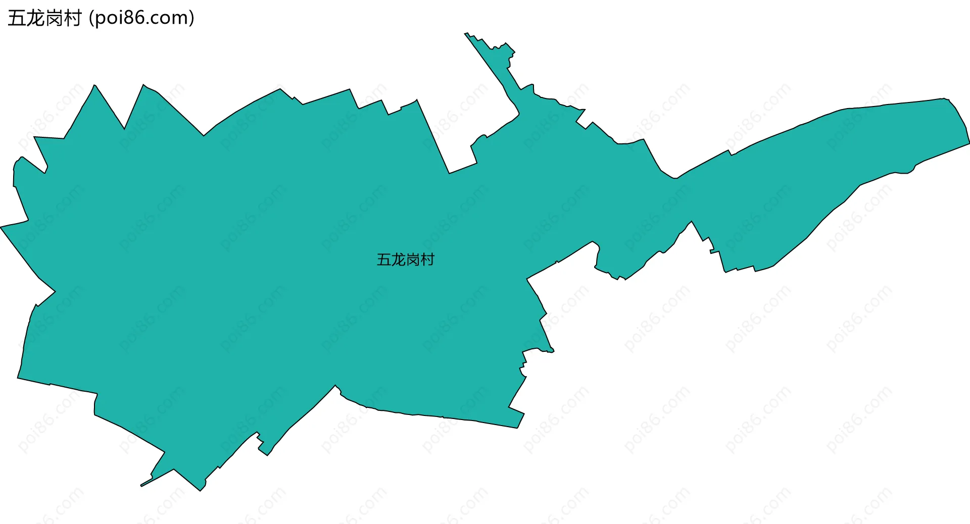 五龙岗村边界地图